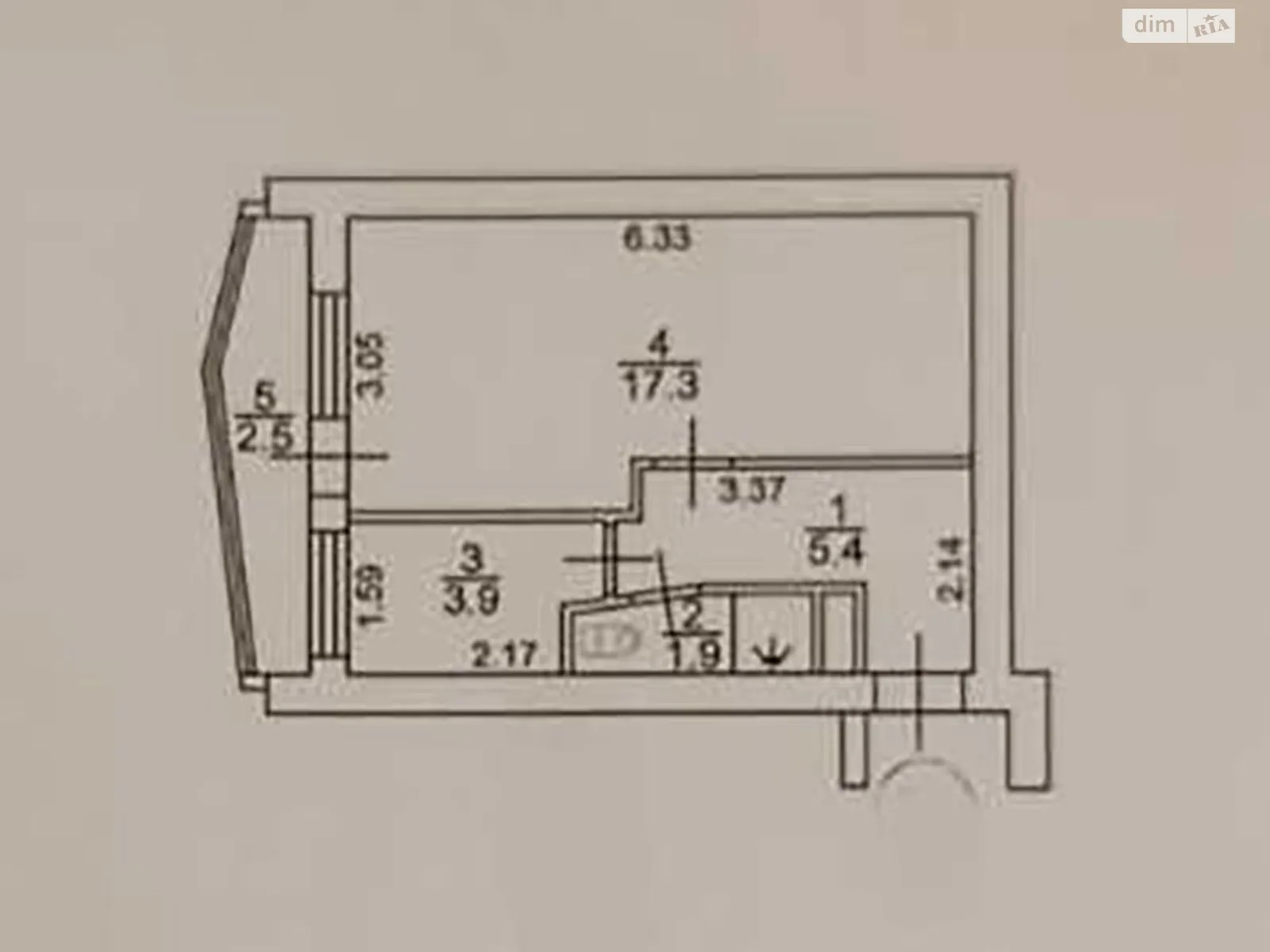 Продается 1-комнатная квартира 31 кв. м в Киеве, ул. Полесская, 26 - фото 1