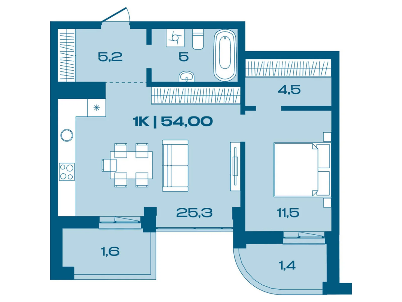 Продается 1-комнатная квартира 36.4 кв. м в Ивано-Франковске, ул. Коммунальная, 3 - фото 1