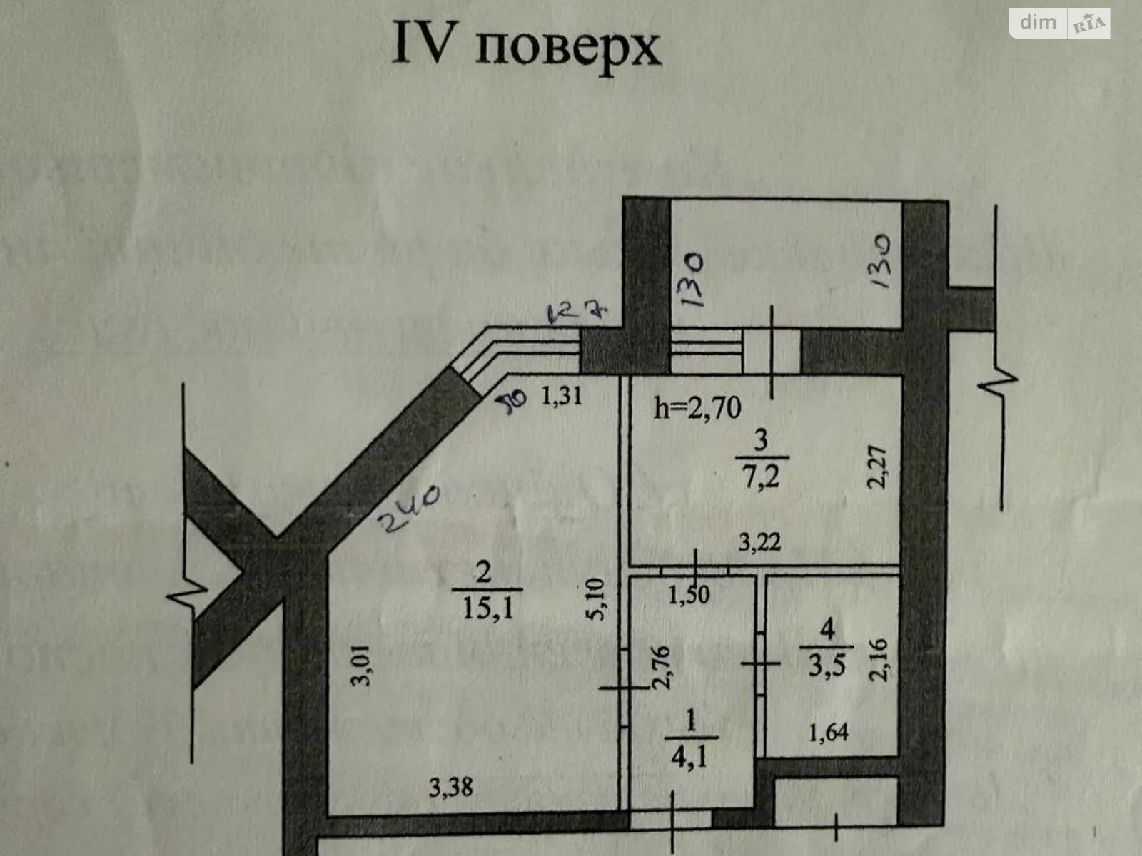 Продается 1-комнатная квартира 31.8 кв. м в Южному, ул. Приморская, 5 - фото 1