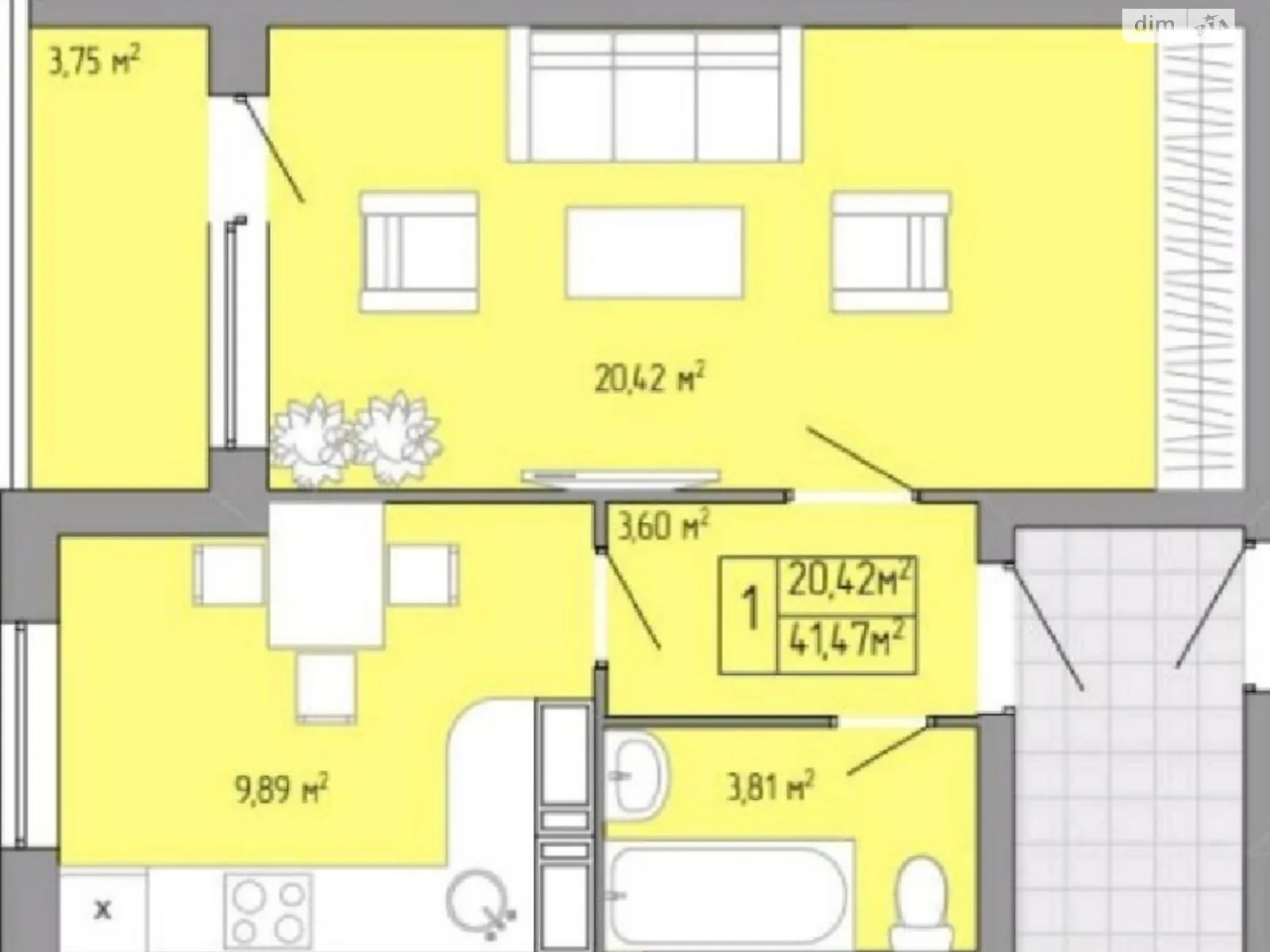 Продается 1-комнатная квартира 41.5 кв. м в Одессе, ул. Пишоновская, 22 - фото 1