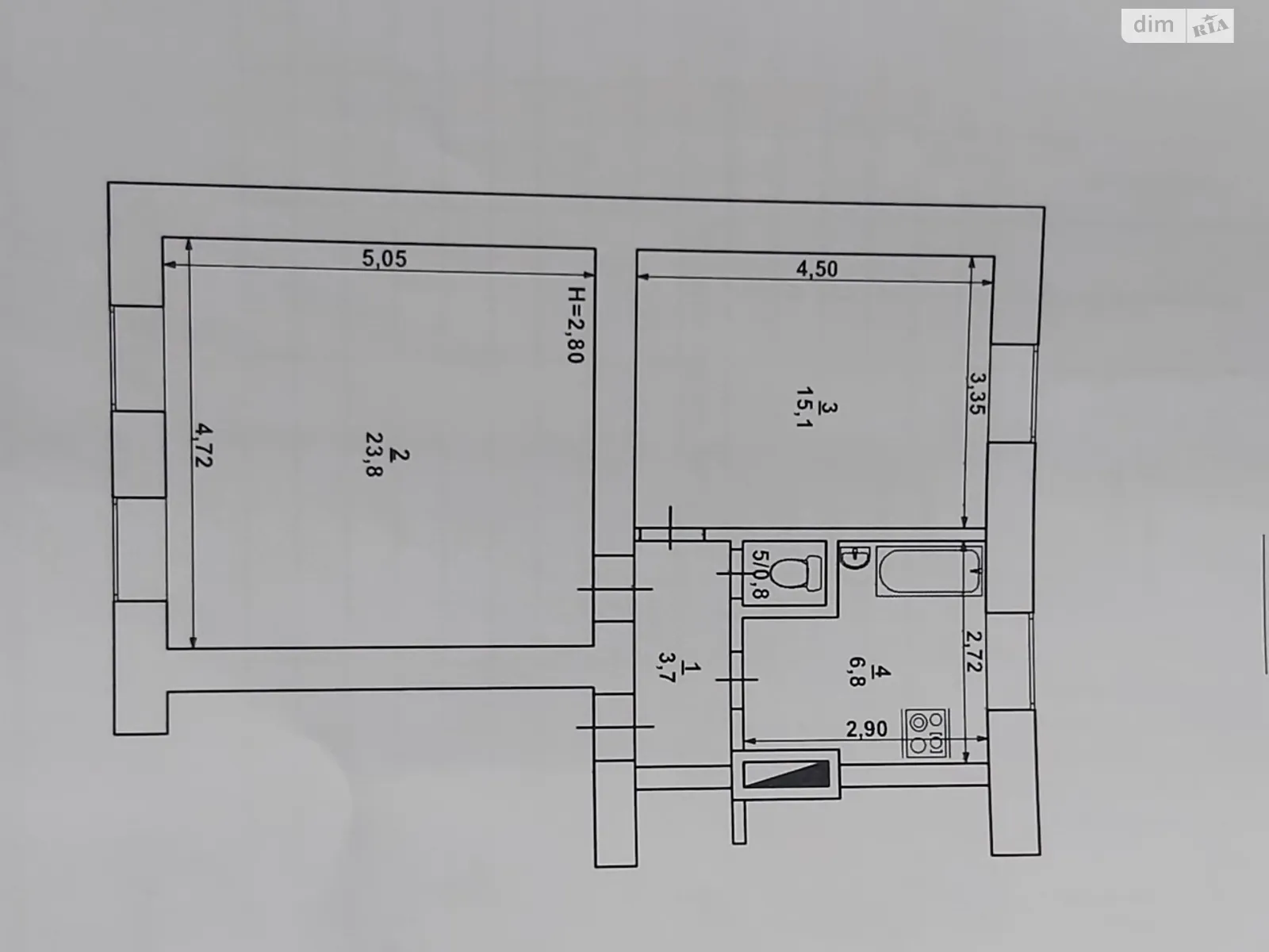 Продается 2-комнатная квартира 50.2 кв. м в Кривом Роге, ул. Славная(Игнатьева), 19 - фото 1