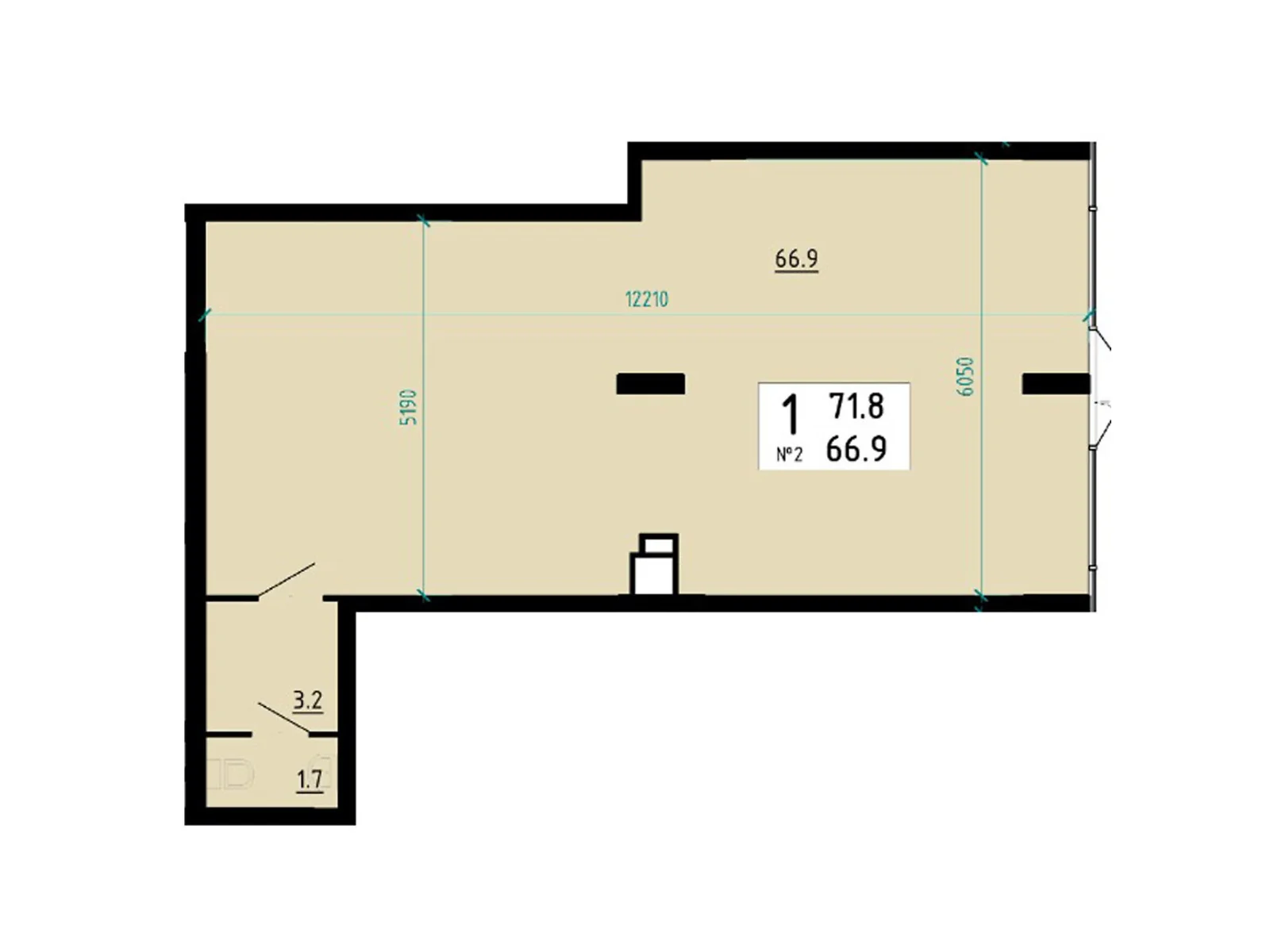 Продается офис 71.6 кв. м в бизнес-центре, цена: 143200 $ - фото 1