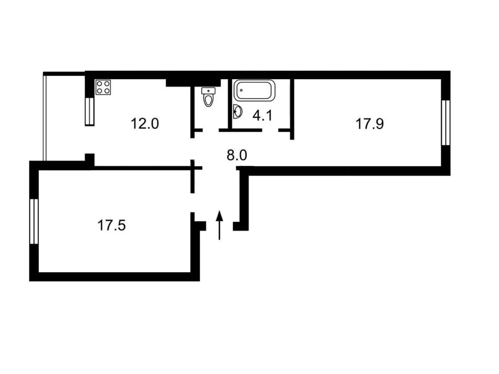 Продается 2-комнатная квартира 63.2 кв. м в, цена: 110000 $ - фото 1
