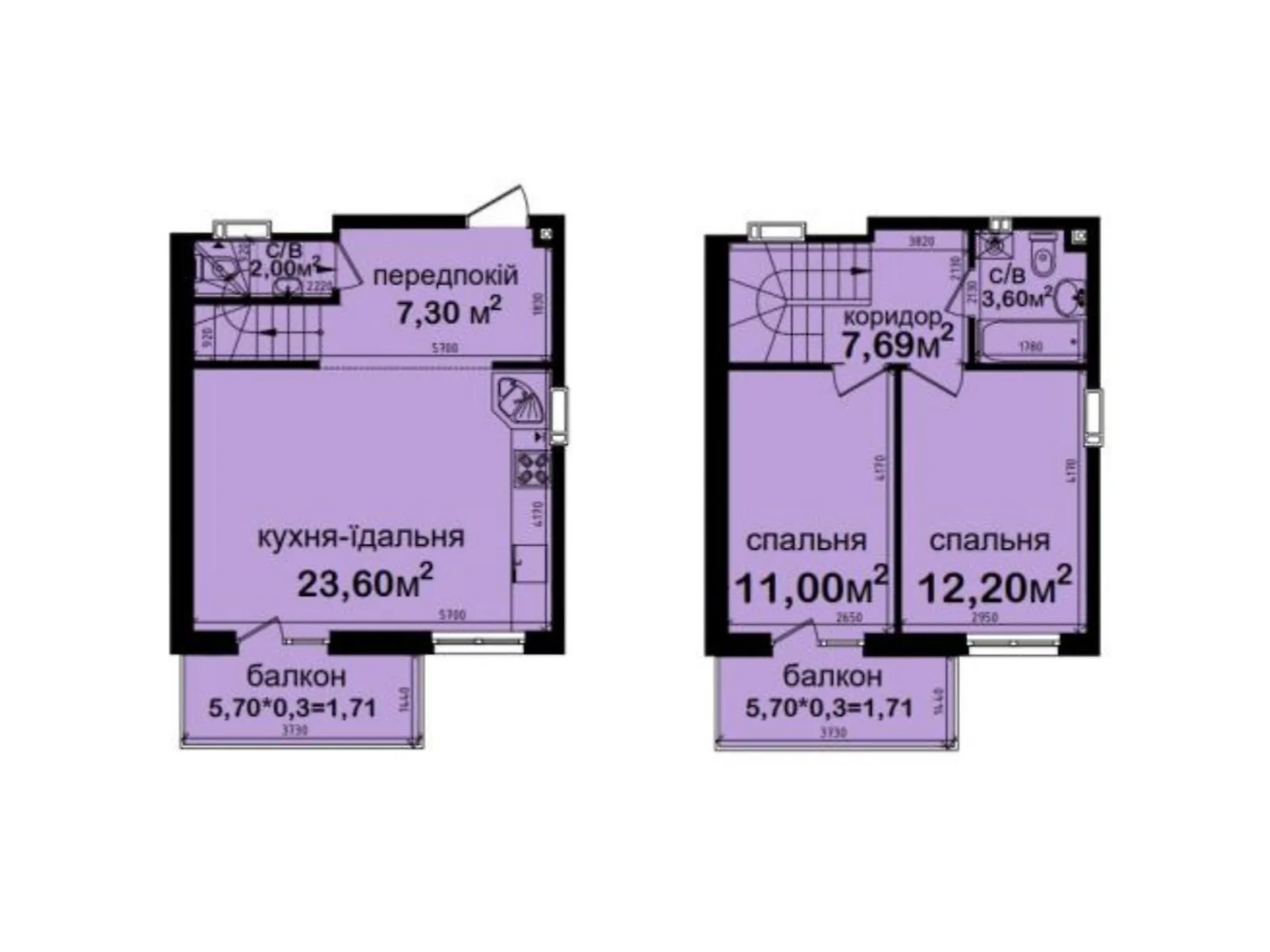 Продается 2-комнатная квартира 70.81 кв. м в Киеве, ул. Метрологическая, 42 - фото 1