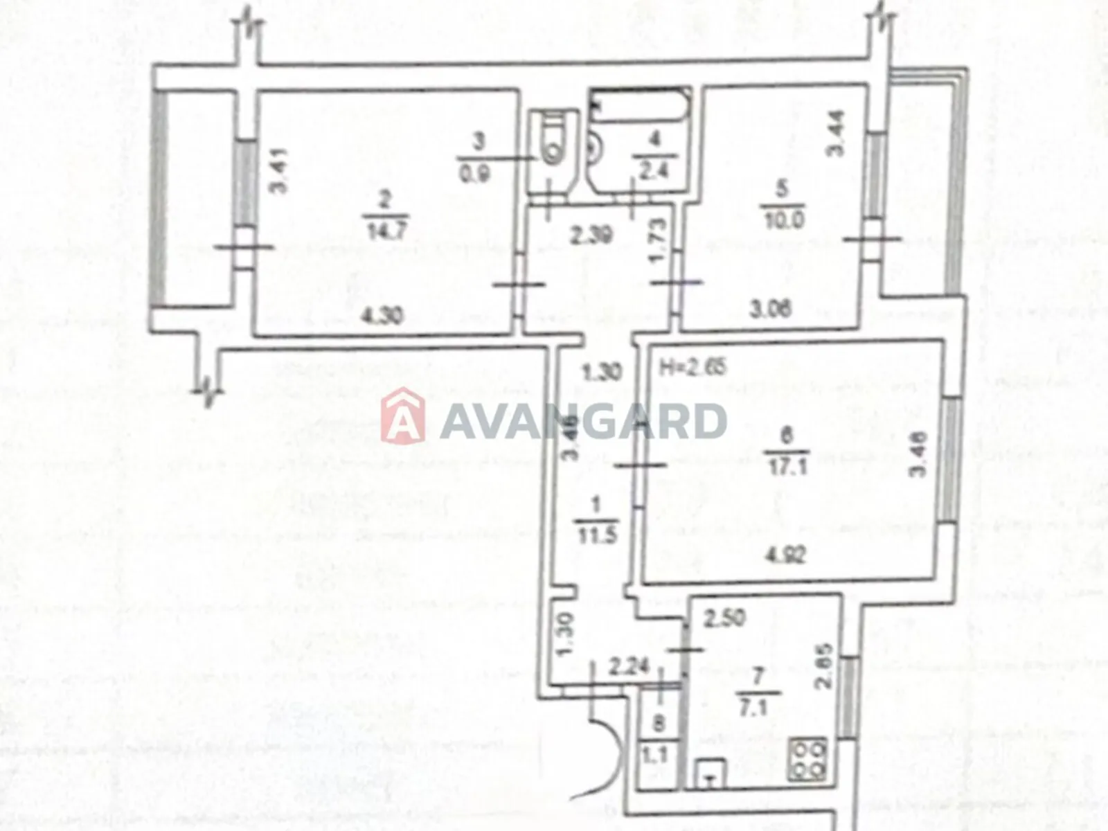 Продается 3-комнатная квартира 70.7 кв. м в Киеве, ул. Рижская, 14 - фото 1