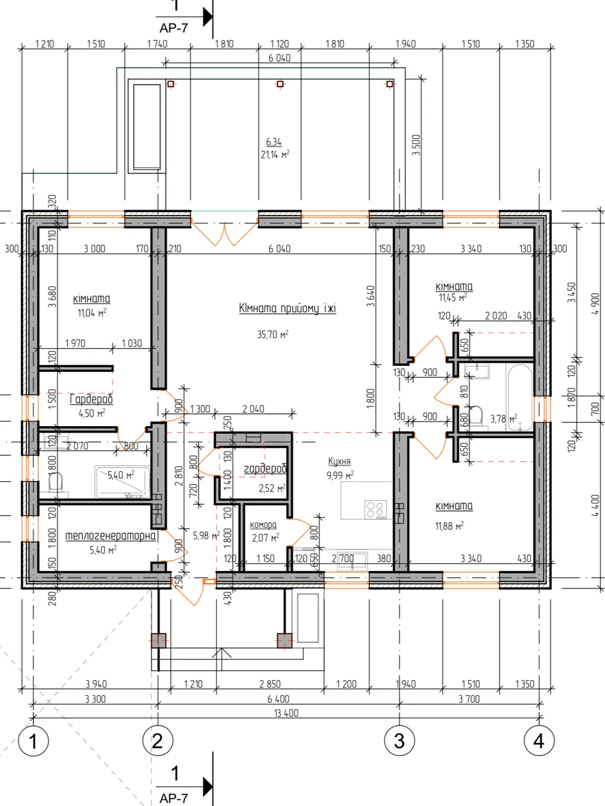Продается одноэтажный дом 117 кв. м с мебелью, цена: 95000 $ - фото 1