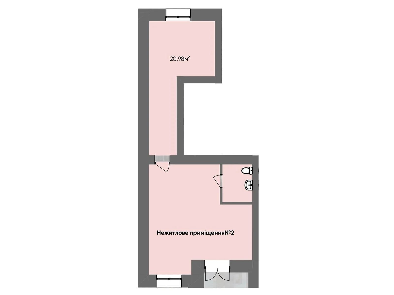Продается объект сферы услуг 58.04 кв. м в 10-этажном здании, цена: 49334 $ - фото 1