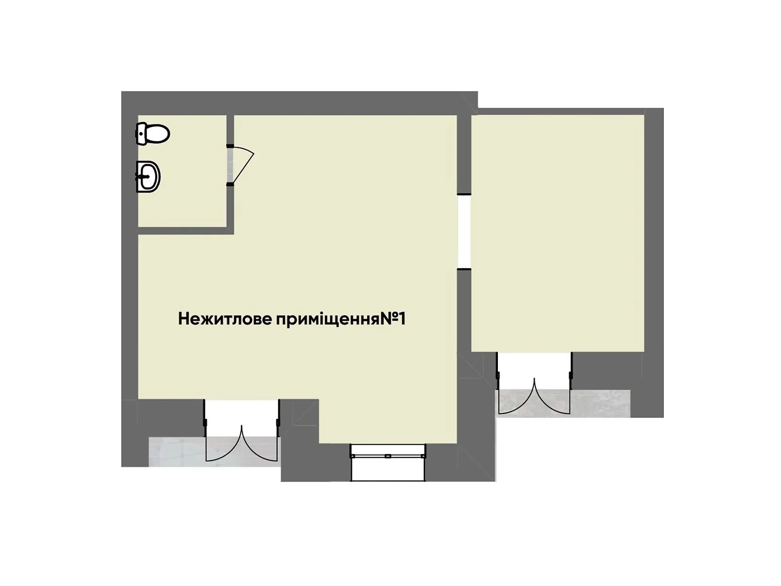 Продается объект сферы услуг 55.42 кв. м в 10-этажном здании, цена: 47107 $ - фото 1