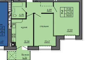 Продаж квартири, Тернопіль, р‑н. Молодіжний, 15-го Квітня вулиця, буд. 37