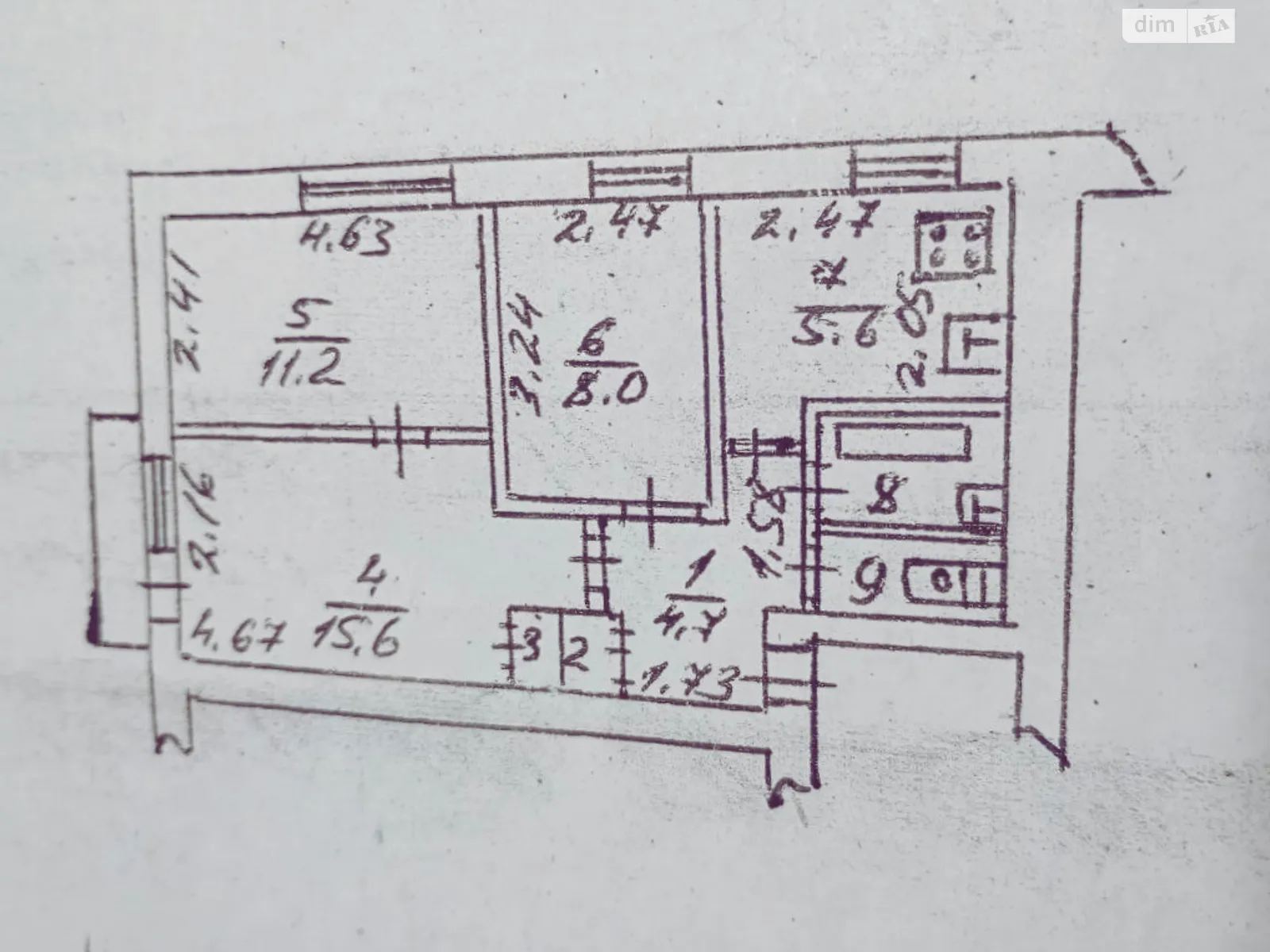 3-кімнатна квартира 50.38 кв. м у Запоріжжі, вул. Гоголя, 145 - фото 1