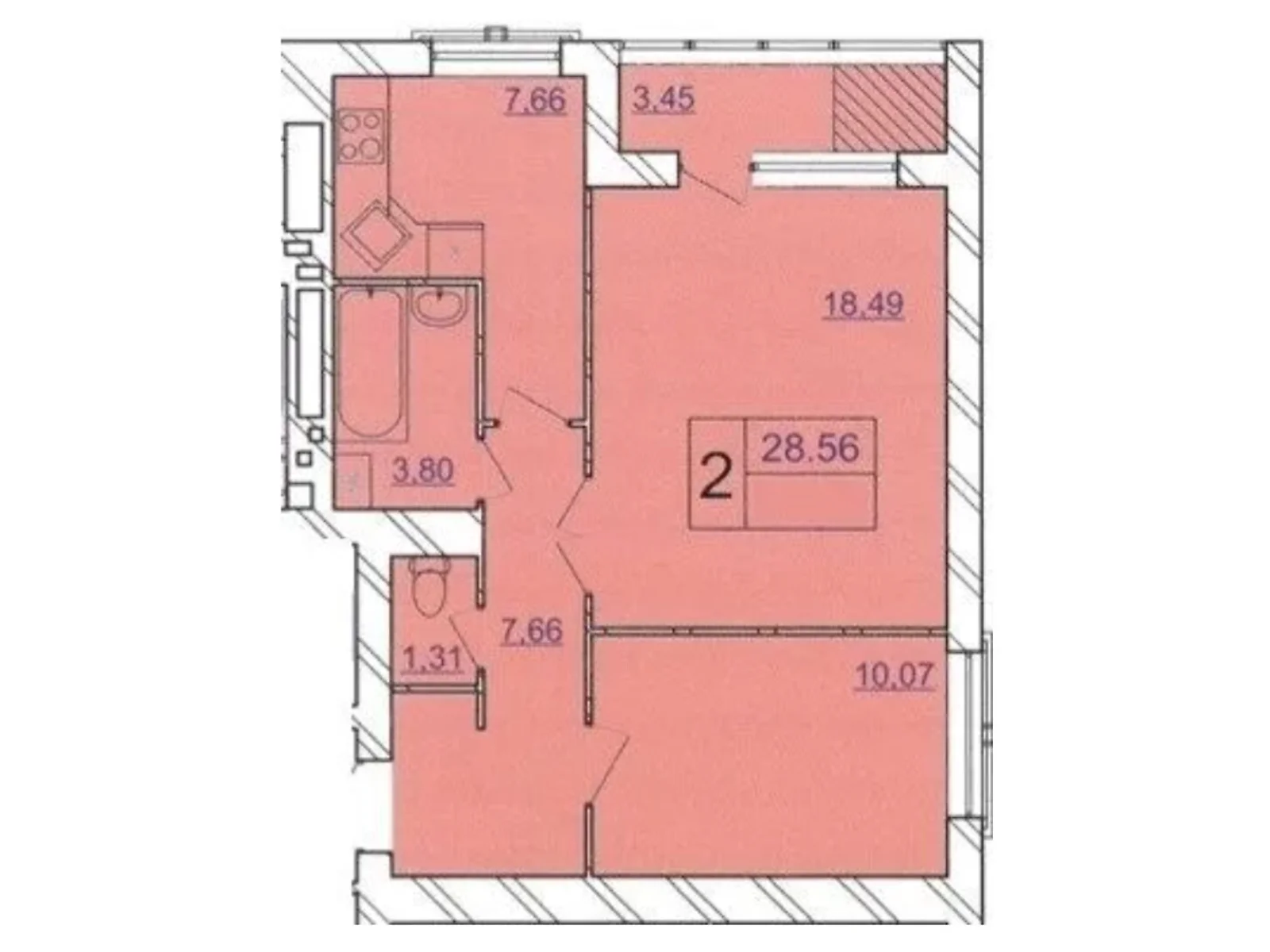 Продається 2-кімнатна квартира 52.7 кв. м у Хмельницькому, вул. Панаса Мирного, 18/2 - фото 1