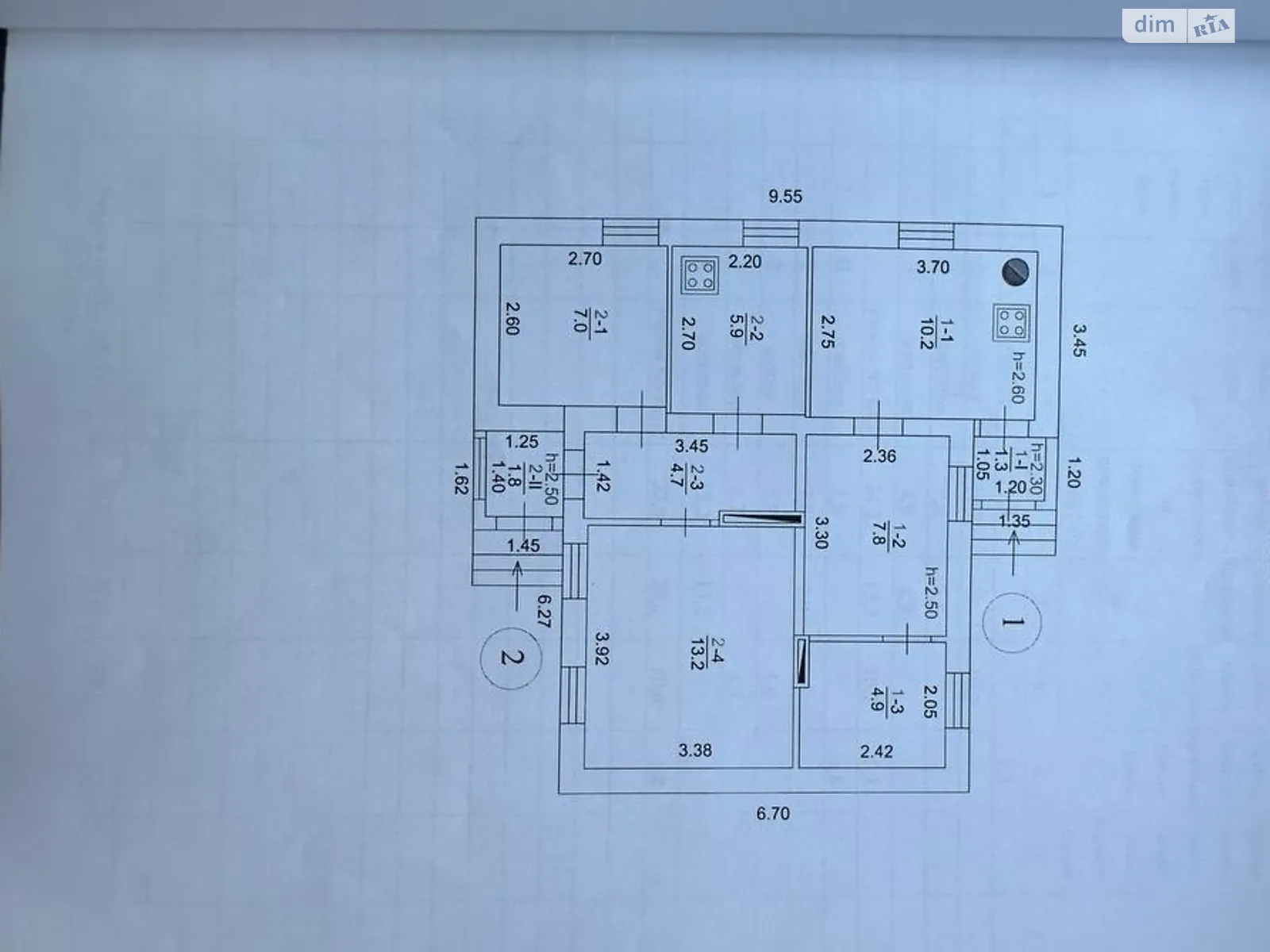 Продается одноэтажный дом 56.8 кв. м с балконом, цена: 27000 $ - фото 1