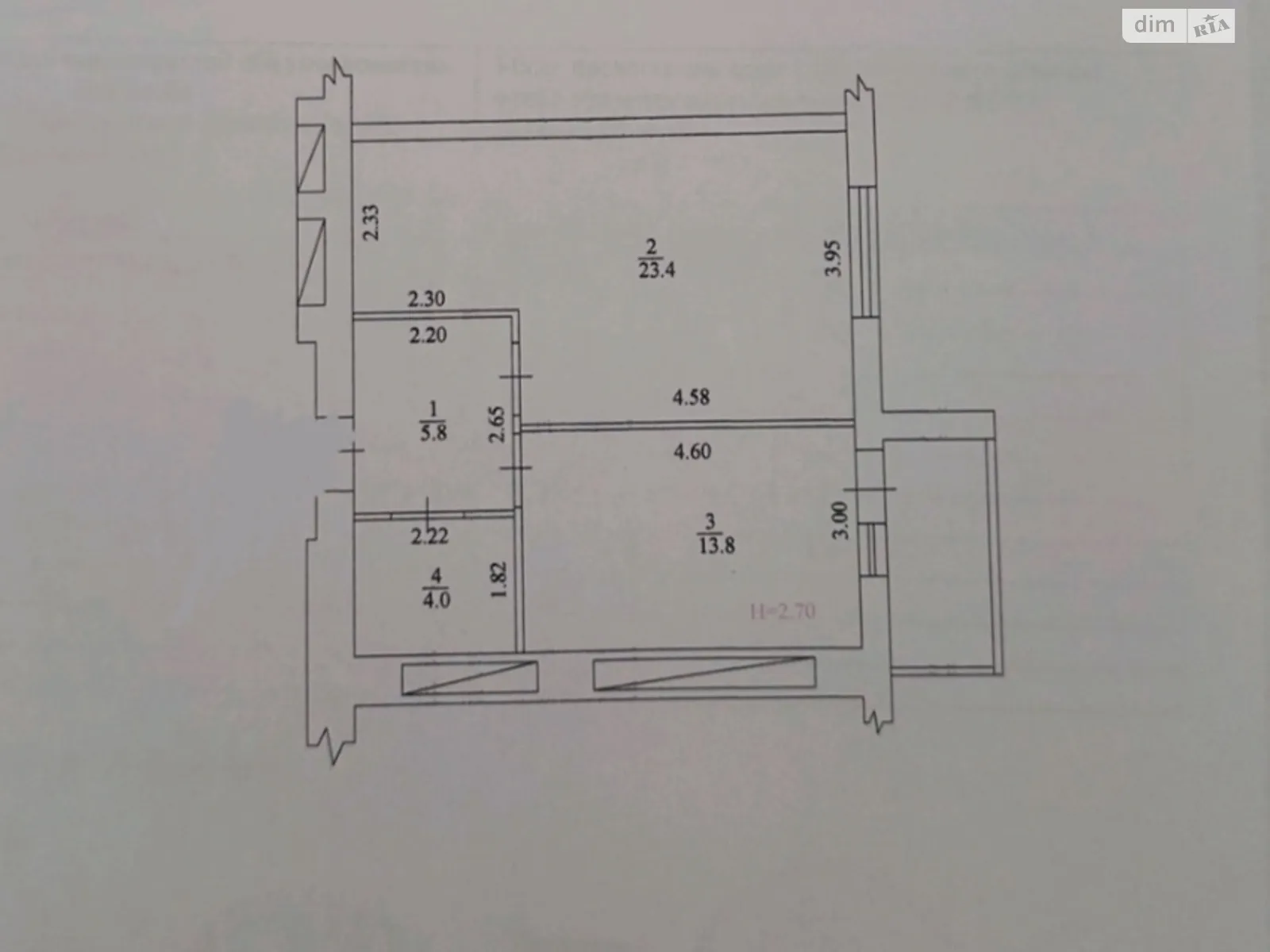 Продается 1-комнатная квартира 49.1 кв. м в Харькове, просп. Любови Малой, 34 - фото 1