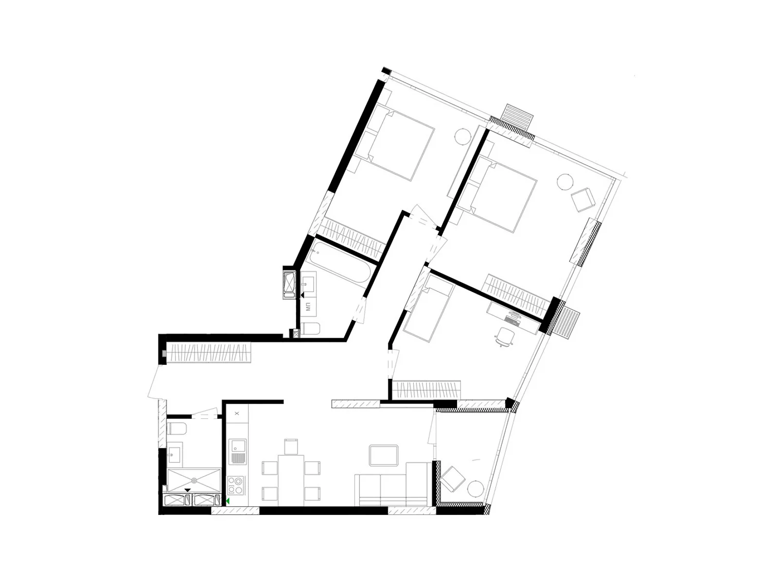 Продается 3-комнатная квартира 102.2 кв. м в Киеве, ул. Евгения Маланюка(Сагайдака), 101 - фото 1