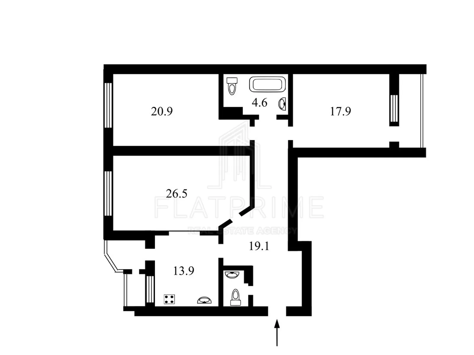 Продається 3-кімнатна квартира 110 кв. м у Києві, вул. Бориса Гмирі, 8Б - фото 1