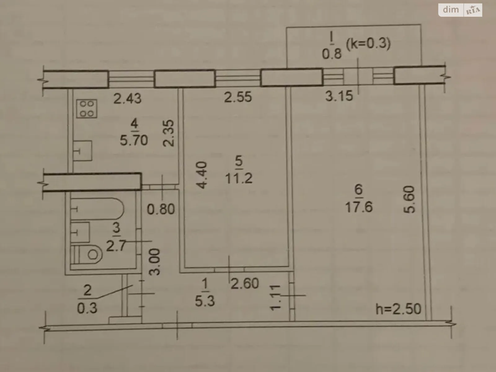 Продается 3-комнатная квартира 58 кв. м в Днепре, ул. Солнечная Набережная(Малиновского Маршала), 54 - фото 1