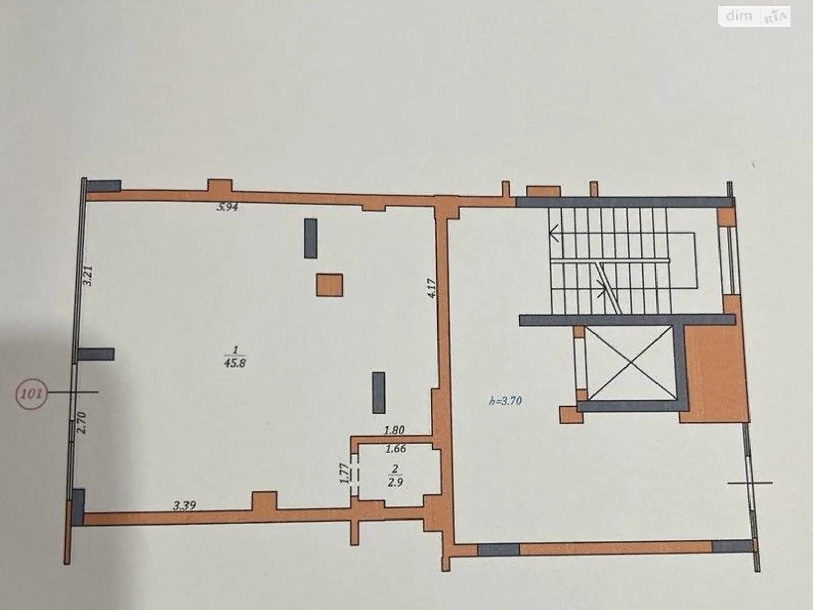 Здається в оренду приміщення вільного призначення 50 кв. м в 9-поверховій будівлі, цена: 750 $ - фото 1