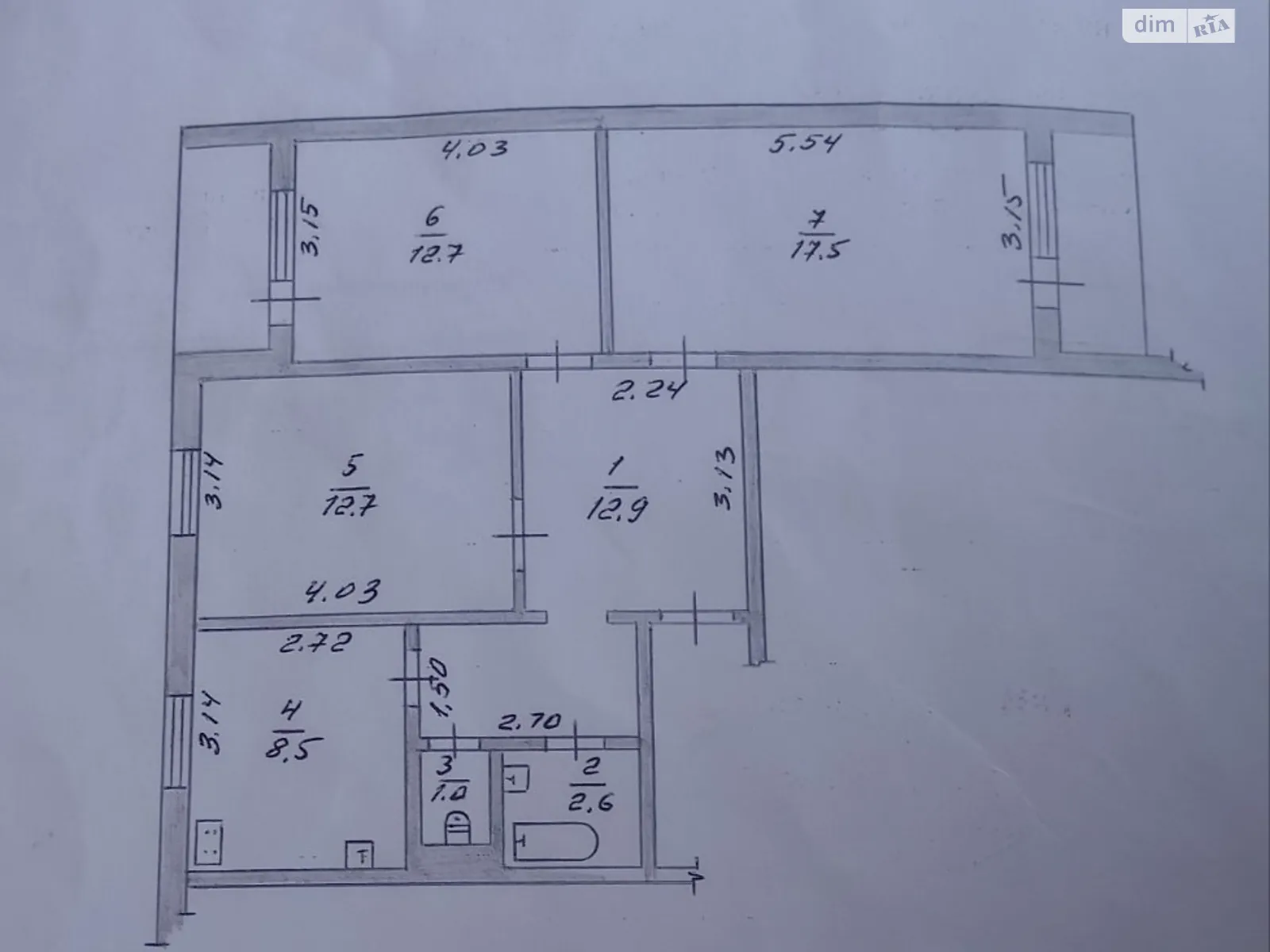 Продается 3-комнатная квартира 71.5 кв. м в Житомире, цена: 52000 $ - фото 1