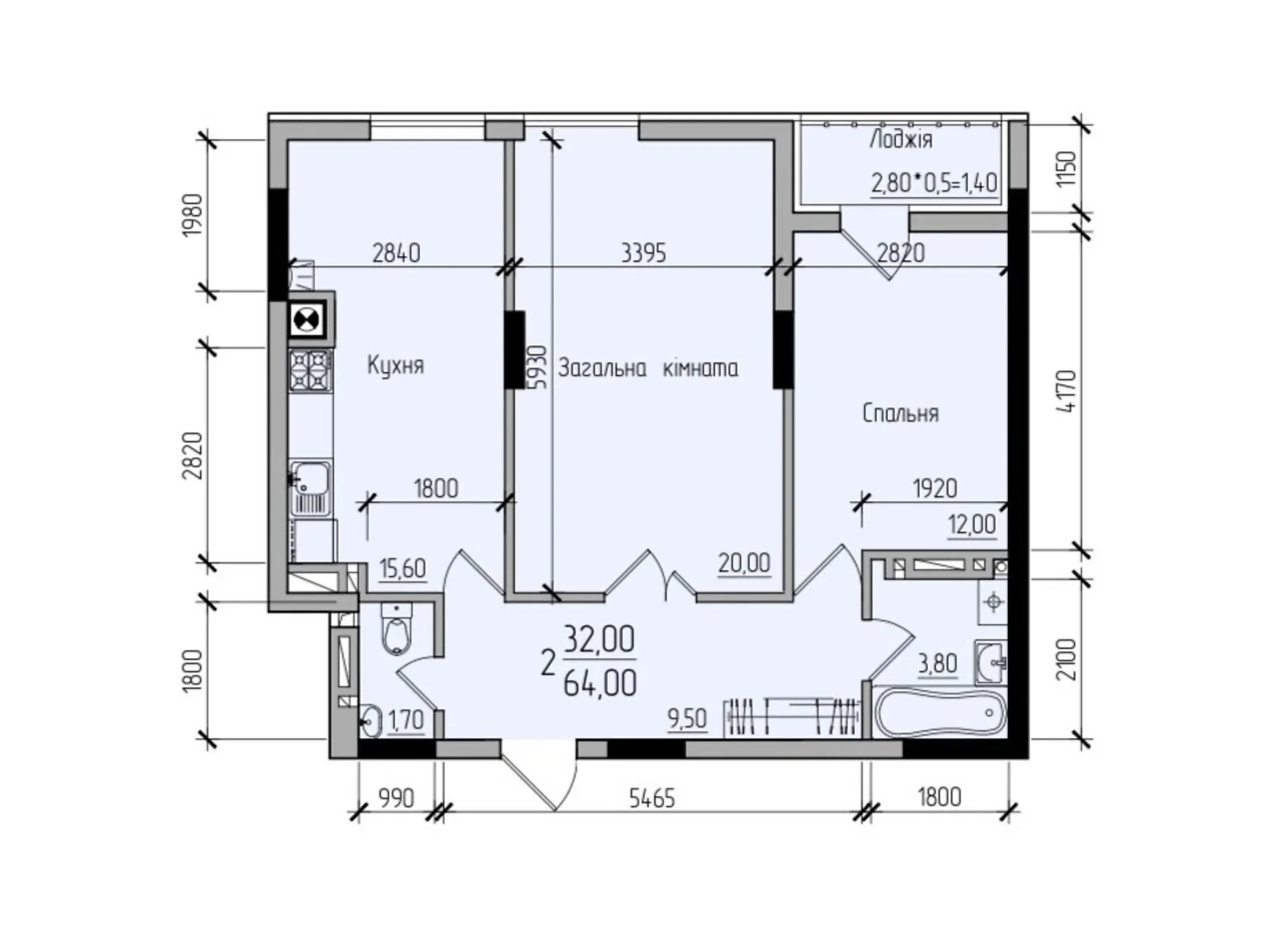 Продається 2-кімнатна квартира 64 кв. м у Чернівцях, вул. Руська, 229Б - фото 1