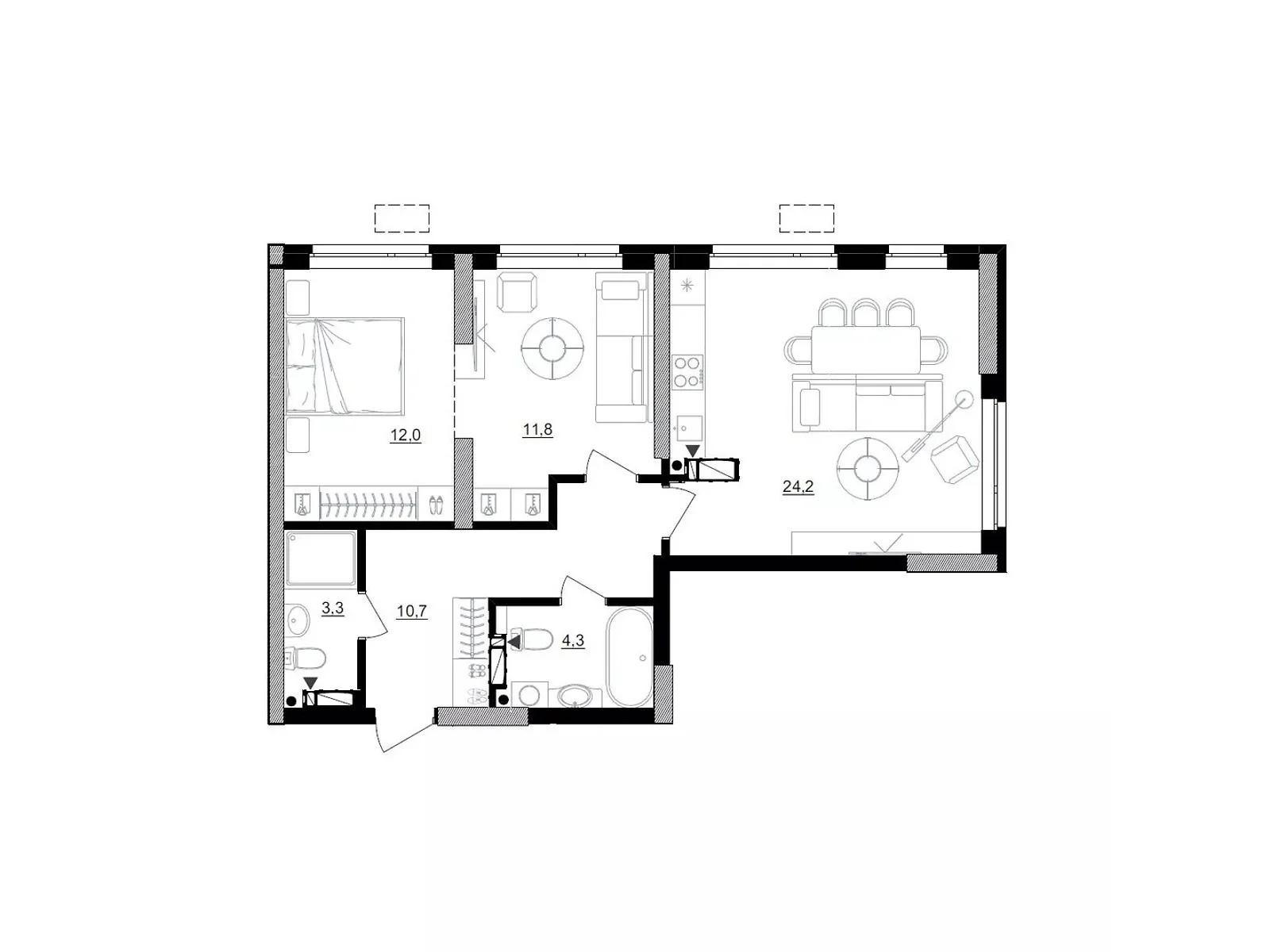 Продается 2-комнатная квартира 66.3 кв. м в Киеве, ул. Березняковская, 29 - фото 1