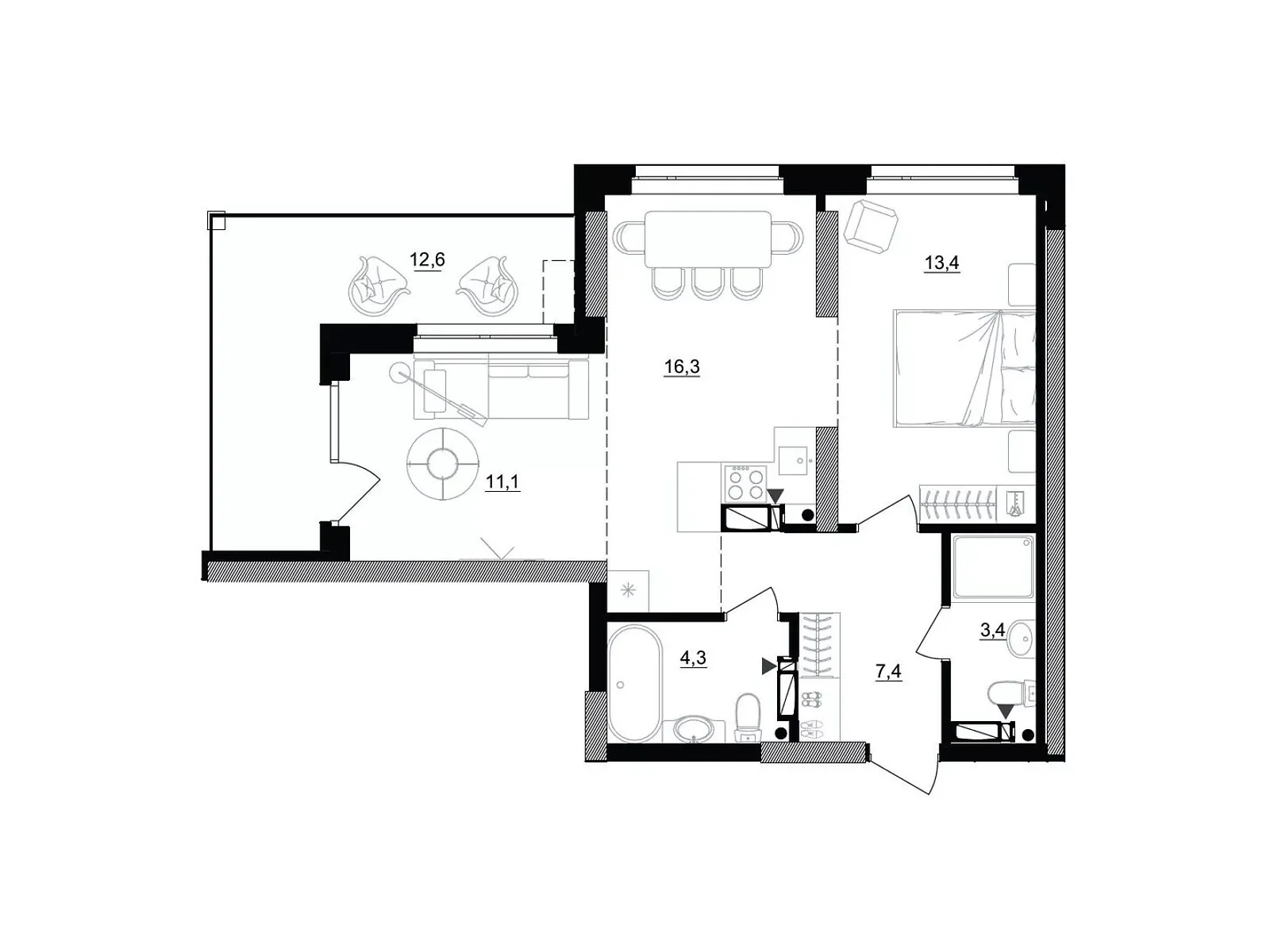 Продается 1-комнатная квартира 62.2 кв. м в Киеве, ул. Березняковская, 29 - фото 1