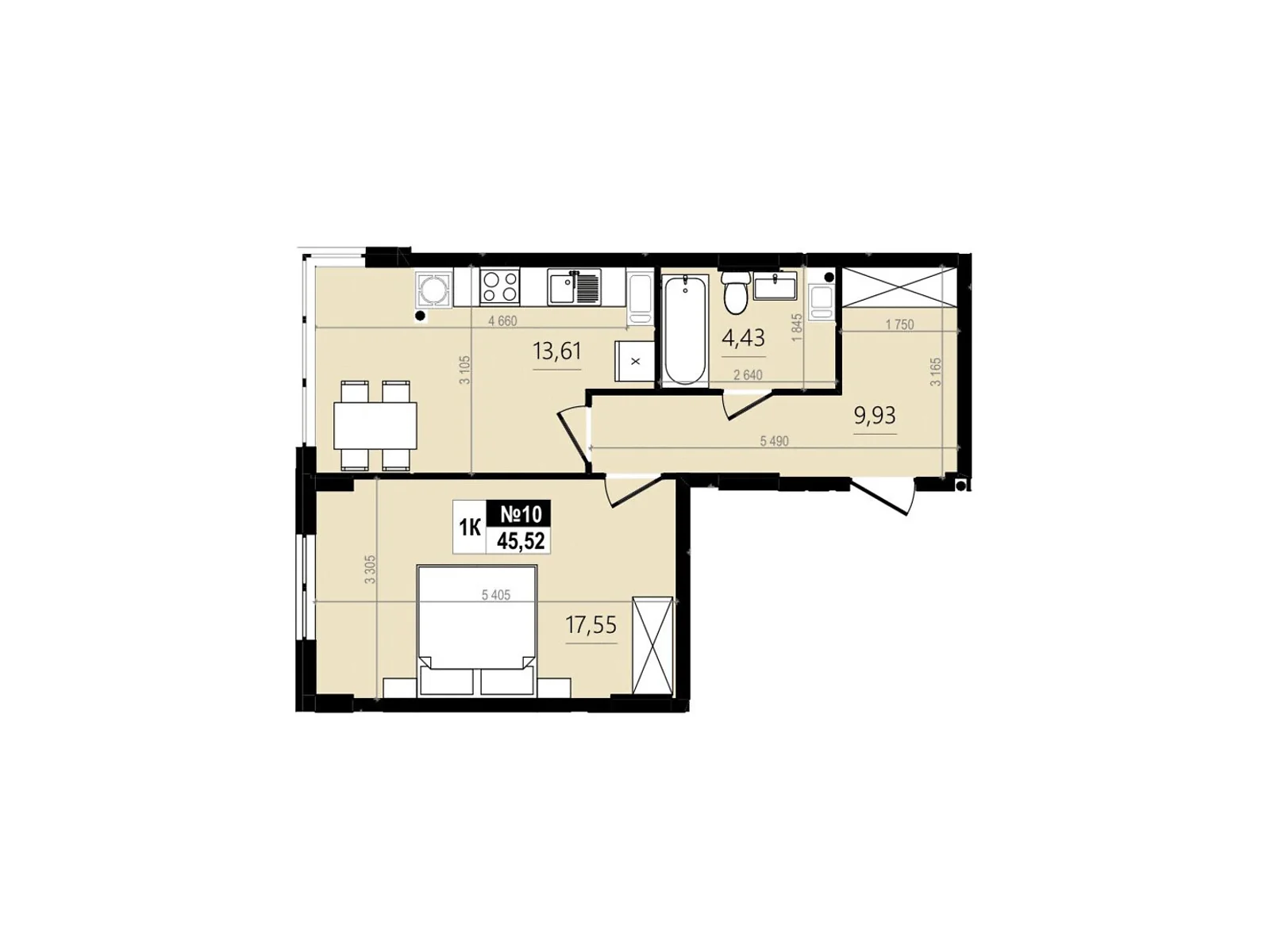 Продается 1-комнатная квартира 45.52 кв. м в Винниках, ул. Лесная - фото 1
