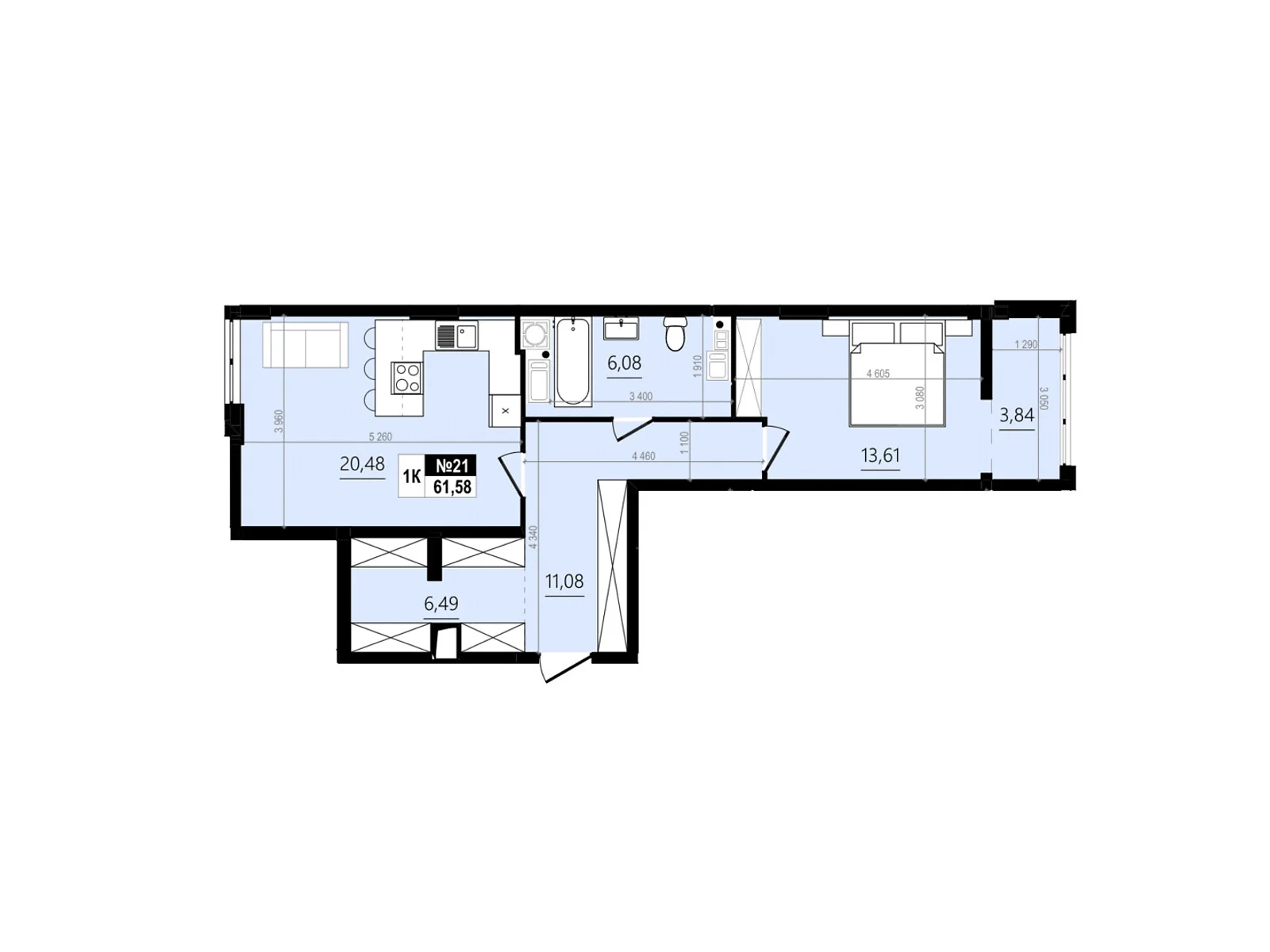 Продается 1-комнатная квартира 61.58 кв. м в Винниках, ул. Лесная - фото 1