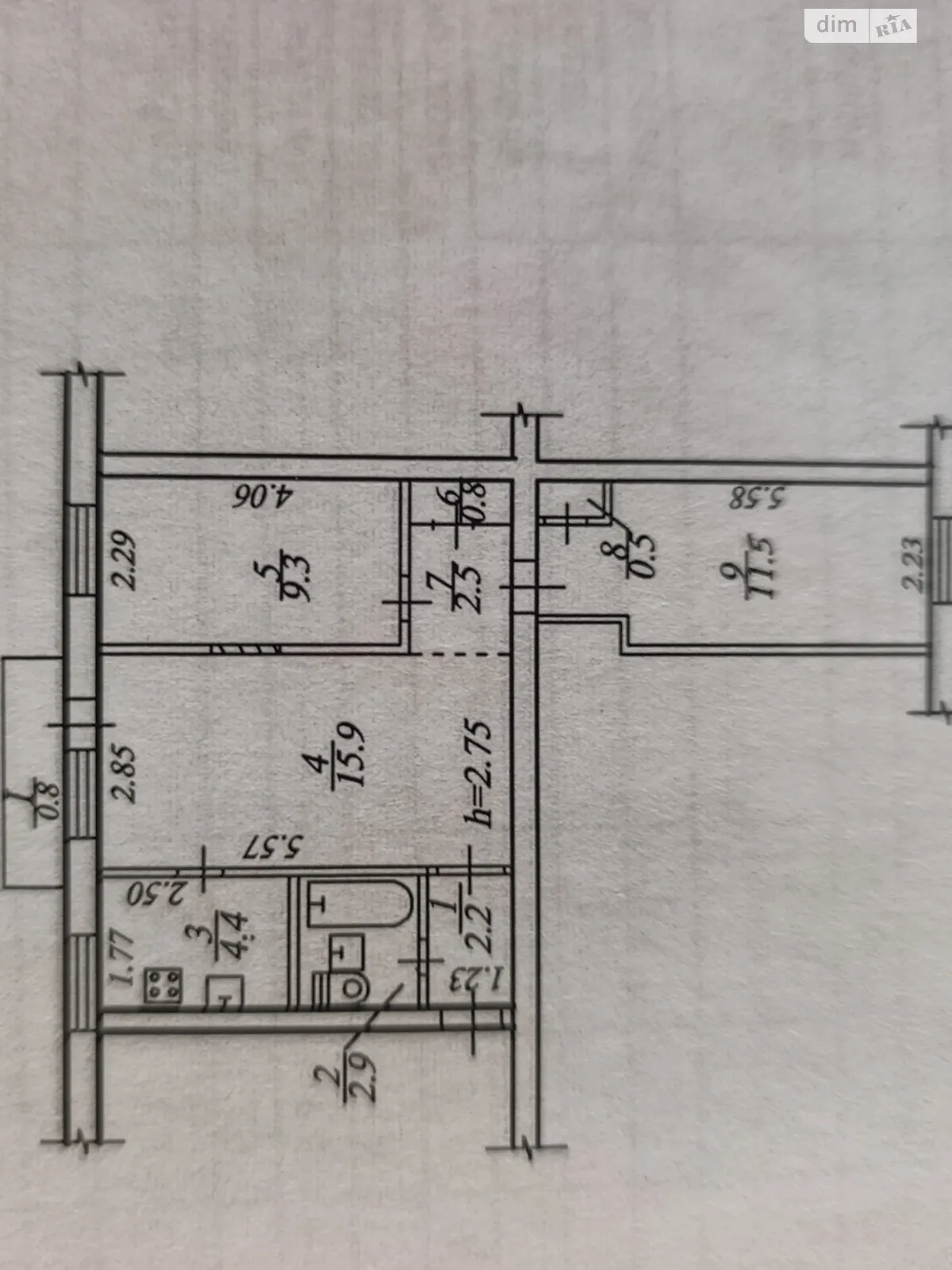 Продается 3-комнатная квартира 50.8 кв. м в Днепре, просп. Ивана Мазепы, 44 - фото 1