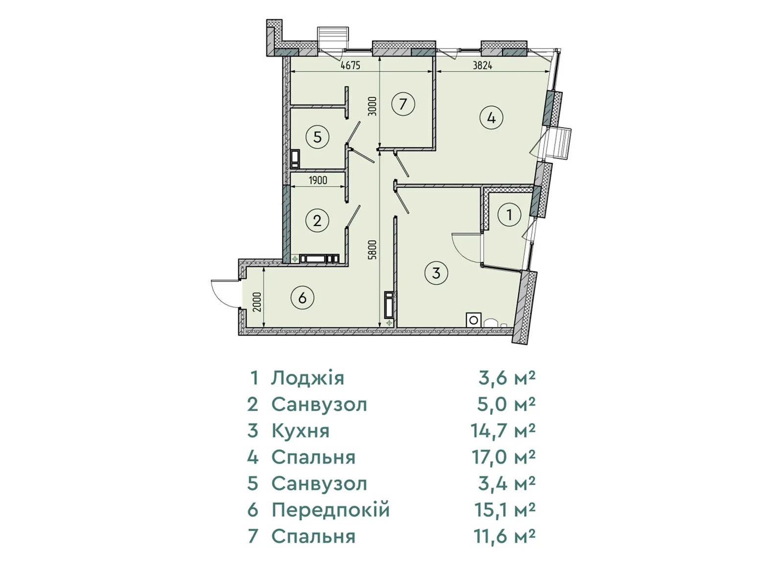 Продается 2-комнатная квартира 70.5 кв. м в Софиевской Борщаговке, ул. Соборная, 77А - фото 1