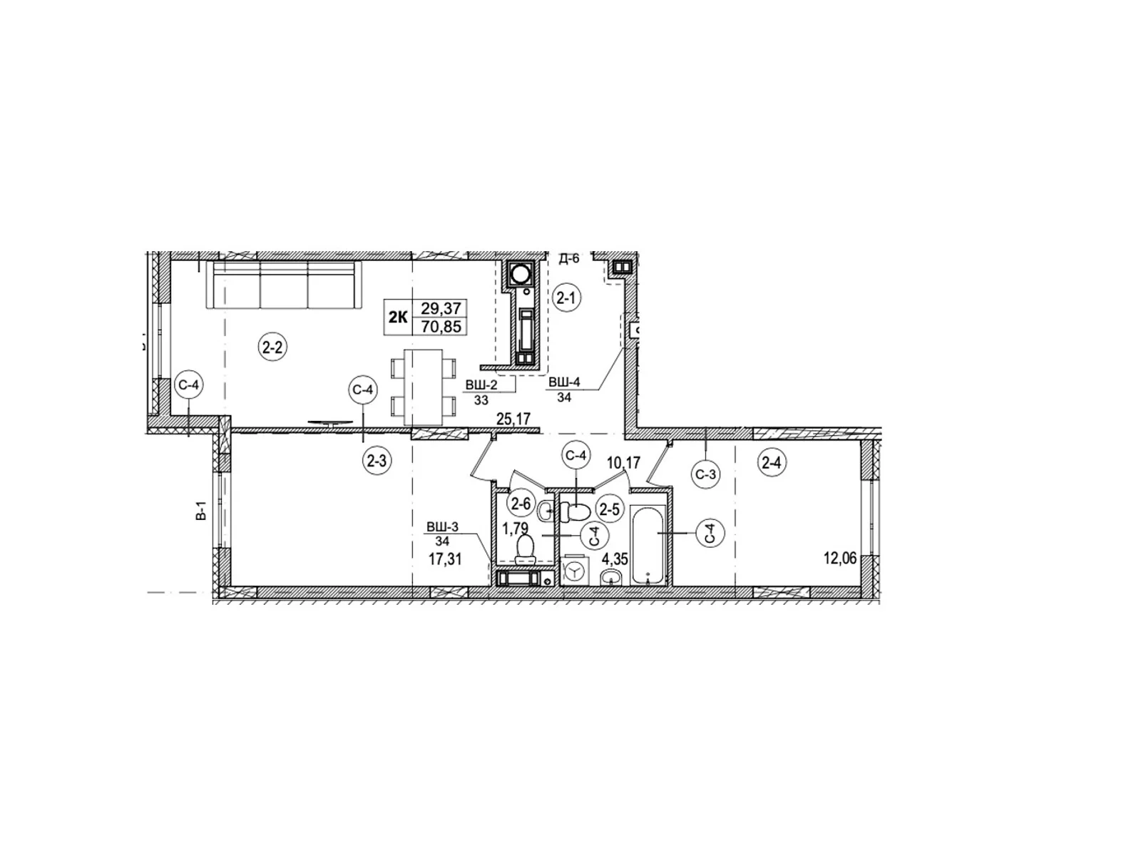 Продается 2-комнатная квартира 69.2 кв. м в Львове, ул. Зеленая, 115 - фото 1