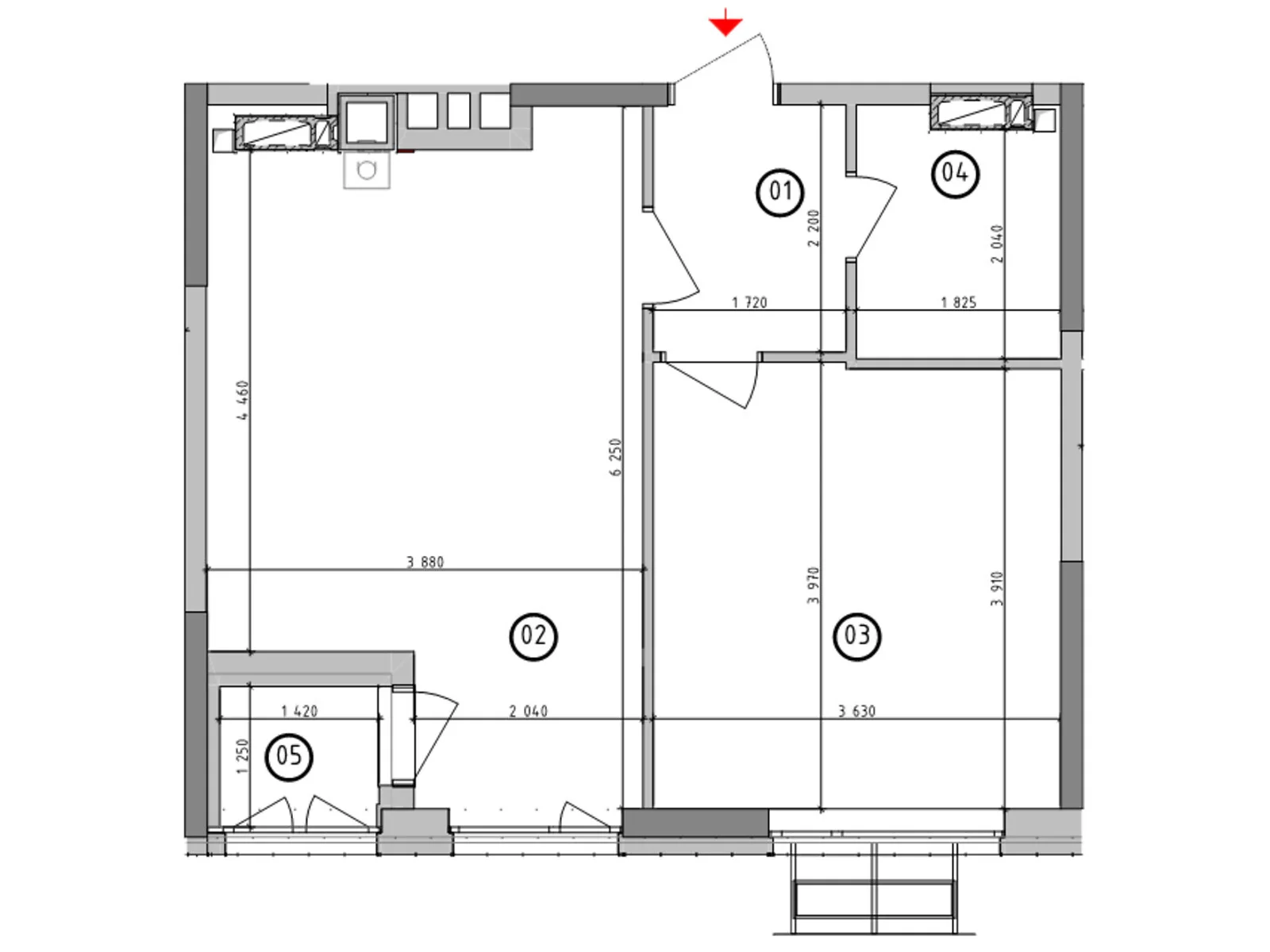 Продається 1-кімнатна квартира 44.4 кв. м у Гатне, вул. Київська(Карпа Валовня), 1 - фото 1
