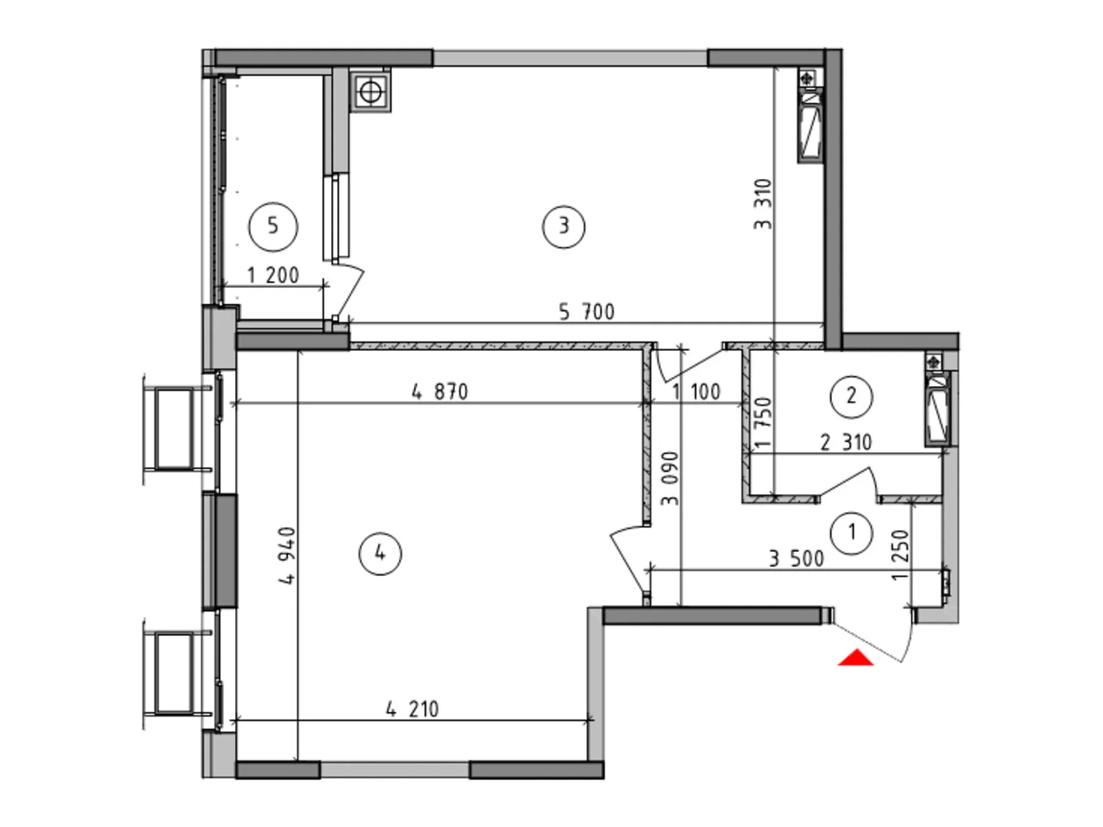 Продається 1-кімнатна квартира 54.7 кв. м у Гатне, вул. Київська(Карпа Валовня), 1 - фото 1