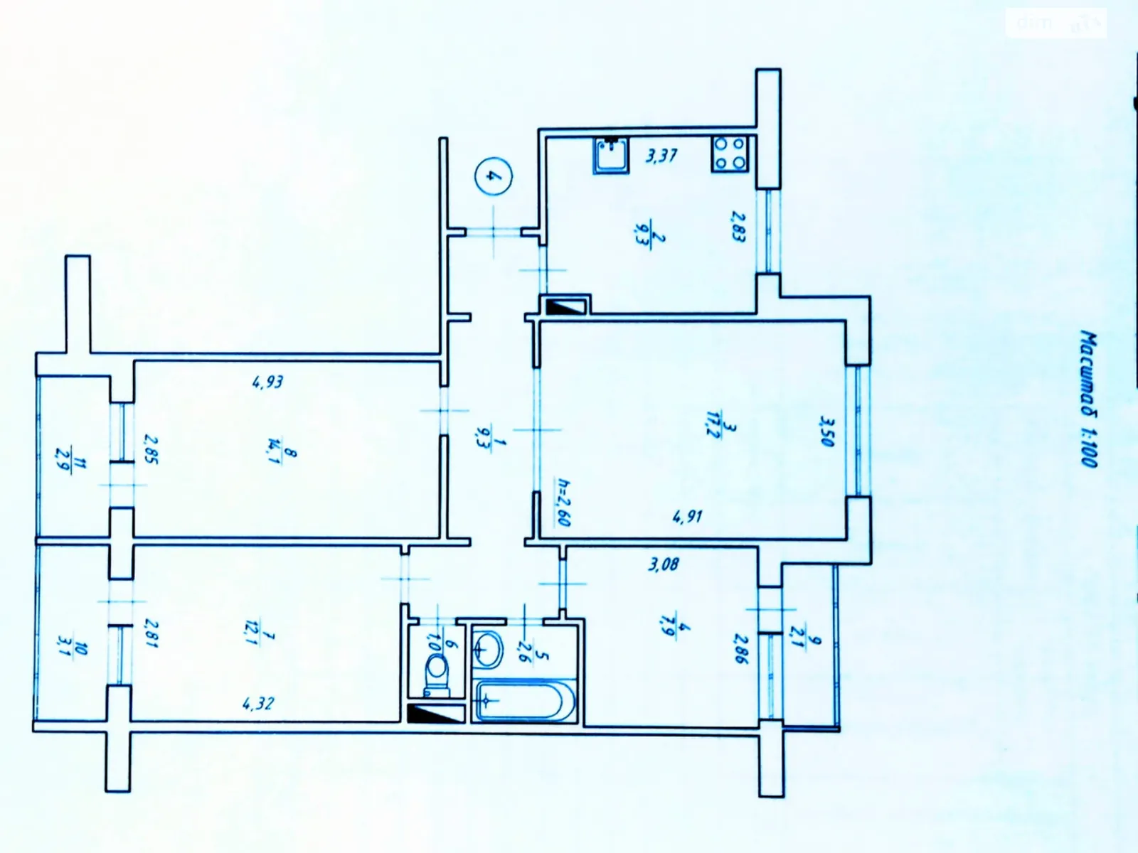 Продается 4-комнатная квартира 81.2 кв. м в Сумах, ул. Героев Крут, 80Б - фото 1