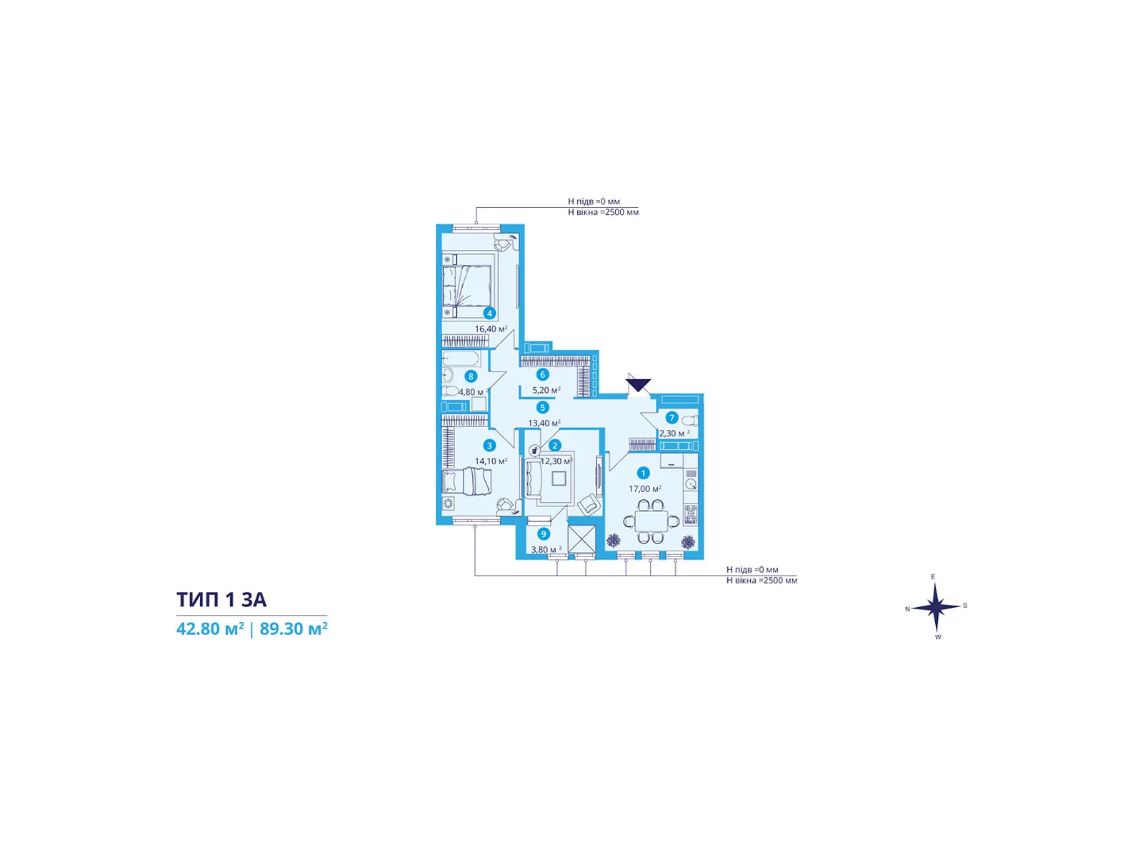 Продается 3-комнатная квартира 89.3 кв. м в Киеве, ул. Святослава Храброго, 3 - фото 1