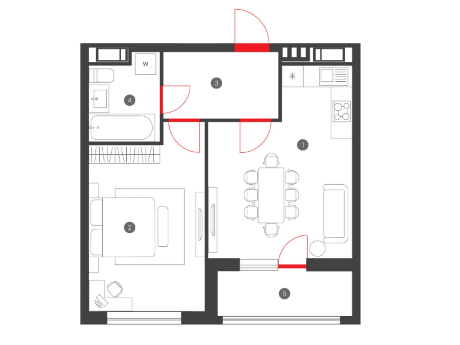 Продается 1-комнатная квартира 49.9 кв. м в Киеве, ул. Святослава Храброго, 3 - фото 1