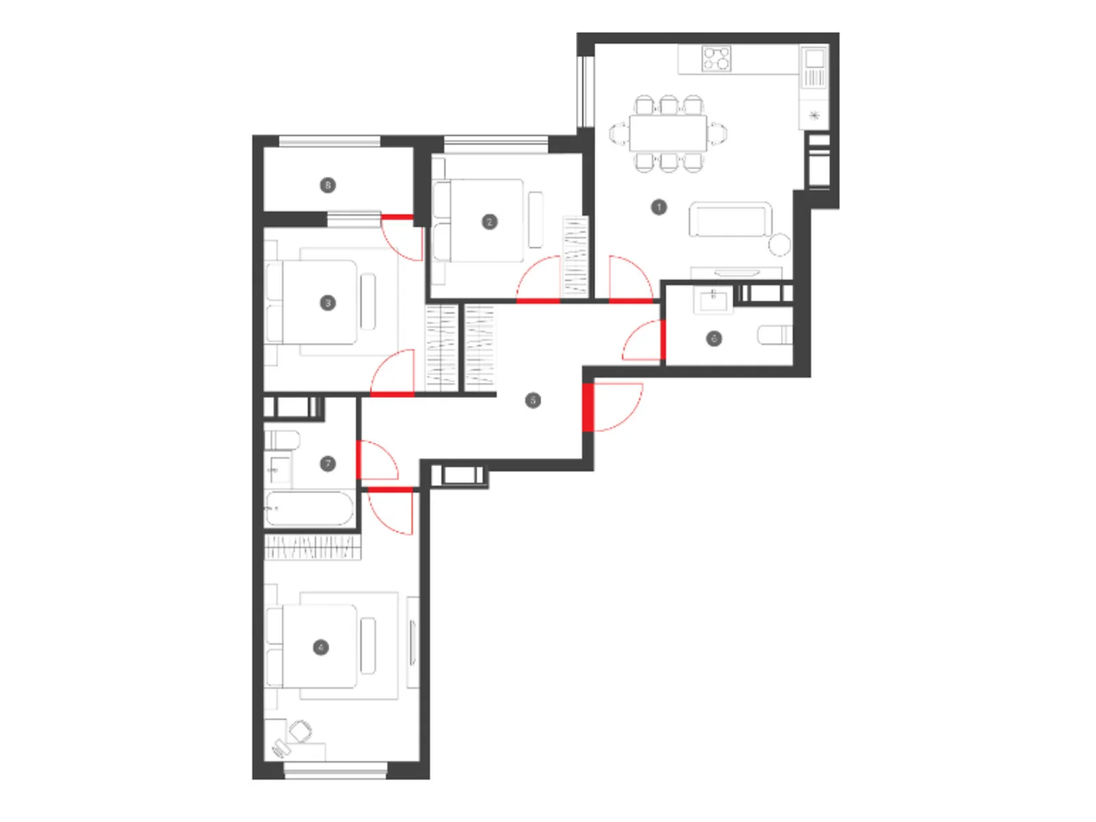 Продается 3-комнатная квартира 79.9 кв. м в Киеве, ул. Святослава Храброго, 3 - фото 1