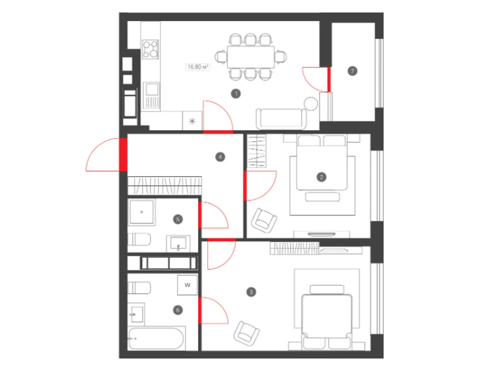 Продается 2-комнатная квартира 62.2 кв. м в Киеве, ул. Святослава Храброго, 3 - фото 1