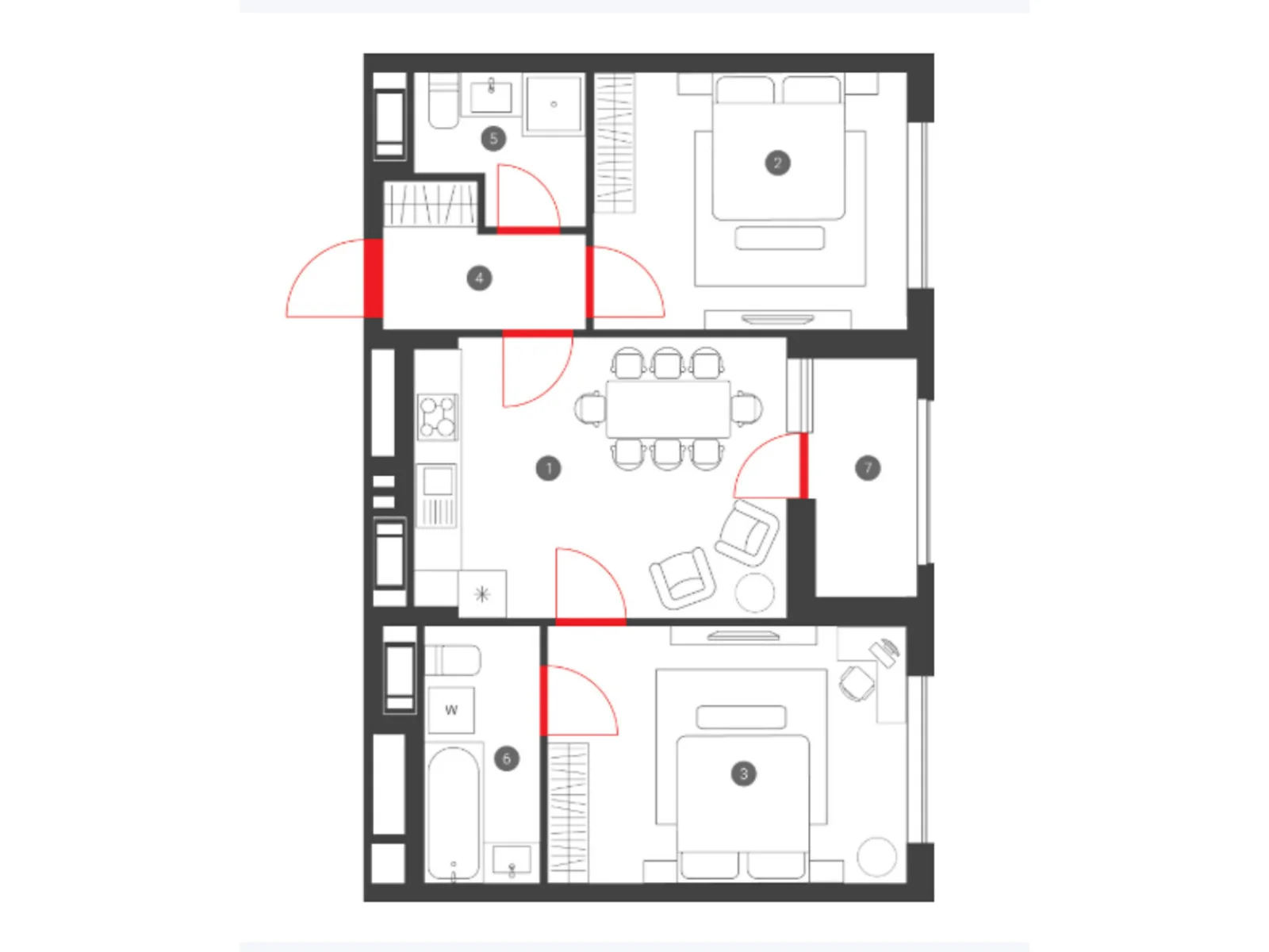 Продается 2-комнатная квартира 58.6 кв. м в Киеве, ул. Святослава Храброго, 3 - фото 1