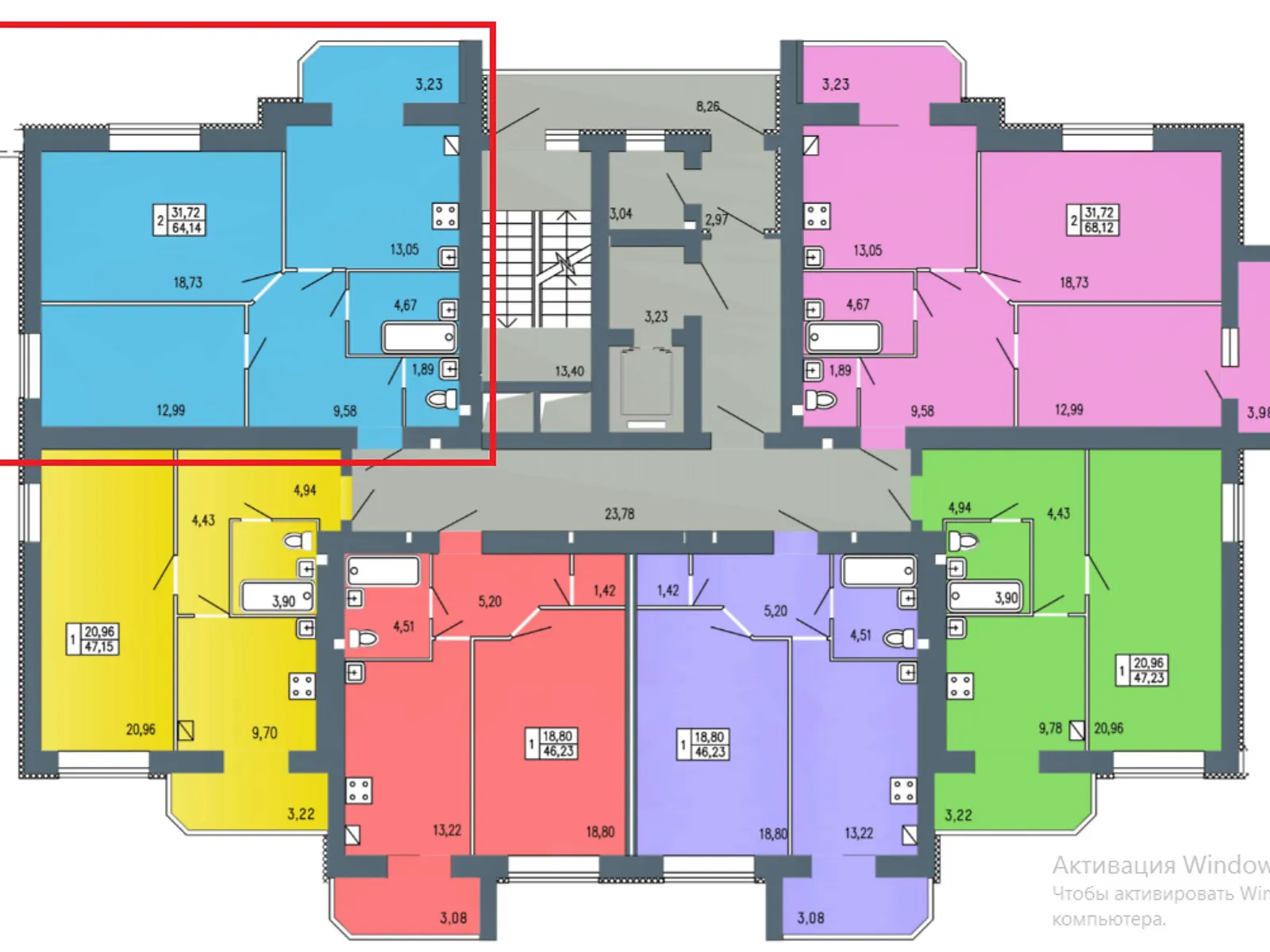 Продается 2-комнатная квартира 65.5 кв. м в Хмельницком, ул. Озерная, 14А - фото 1