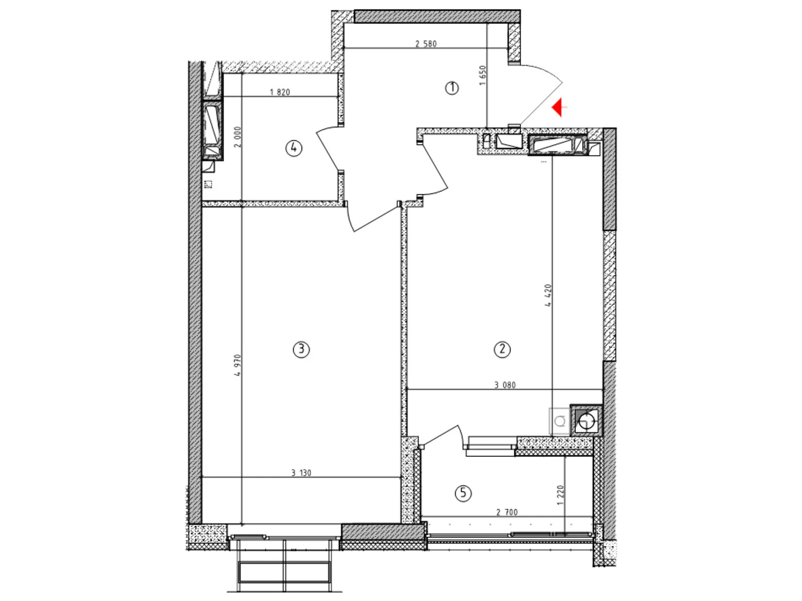 Продається 1-кімнатна квартира 41.6 кв. м у Гатне, вул. Київська(Карпа Валовня), 1 - фото 1