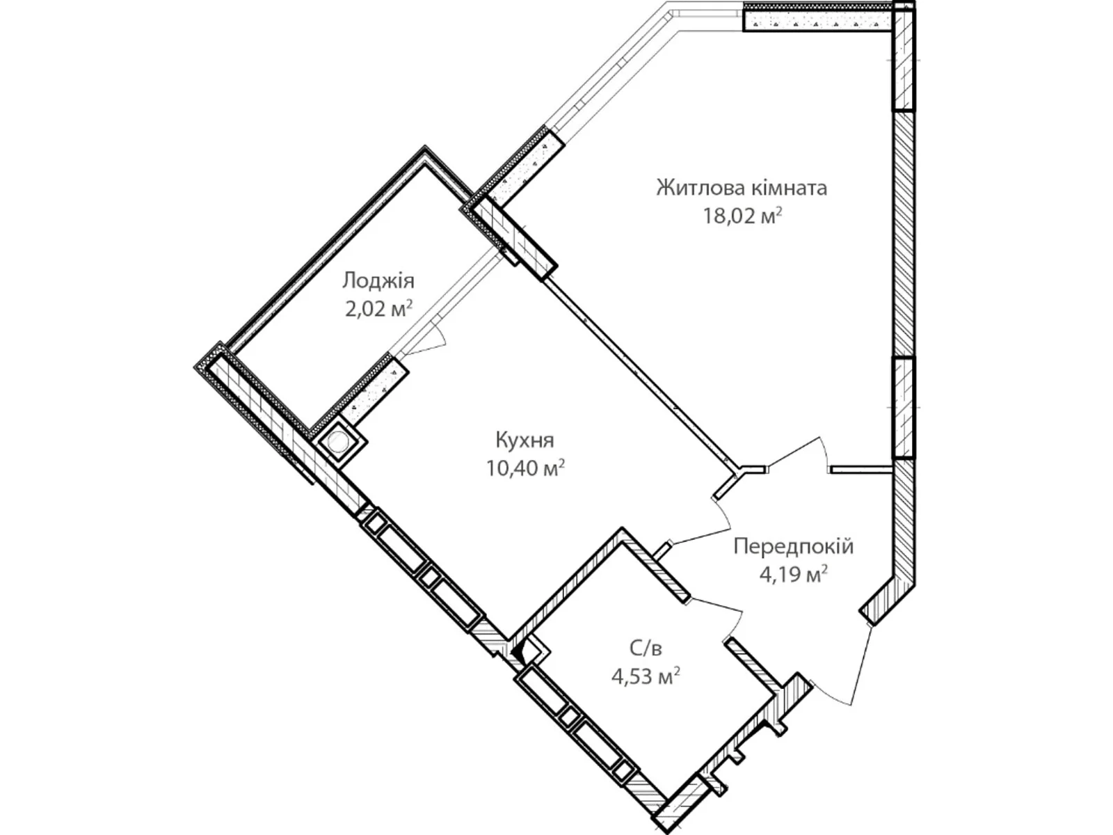 Продается 1-комнатная квартира 41 кв. м в Ирпене, ул. Кобылянской Ольги, 1В/21 - фото 1