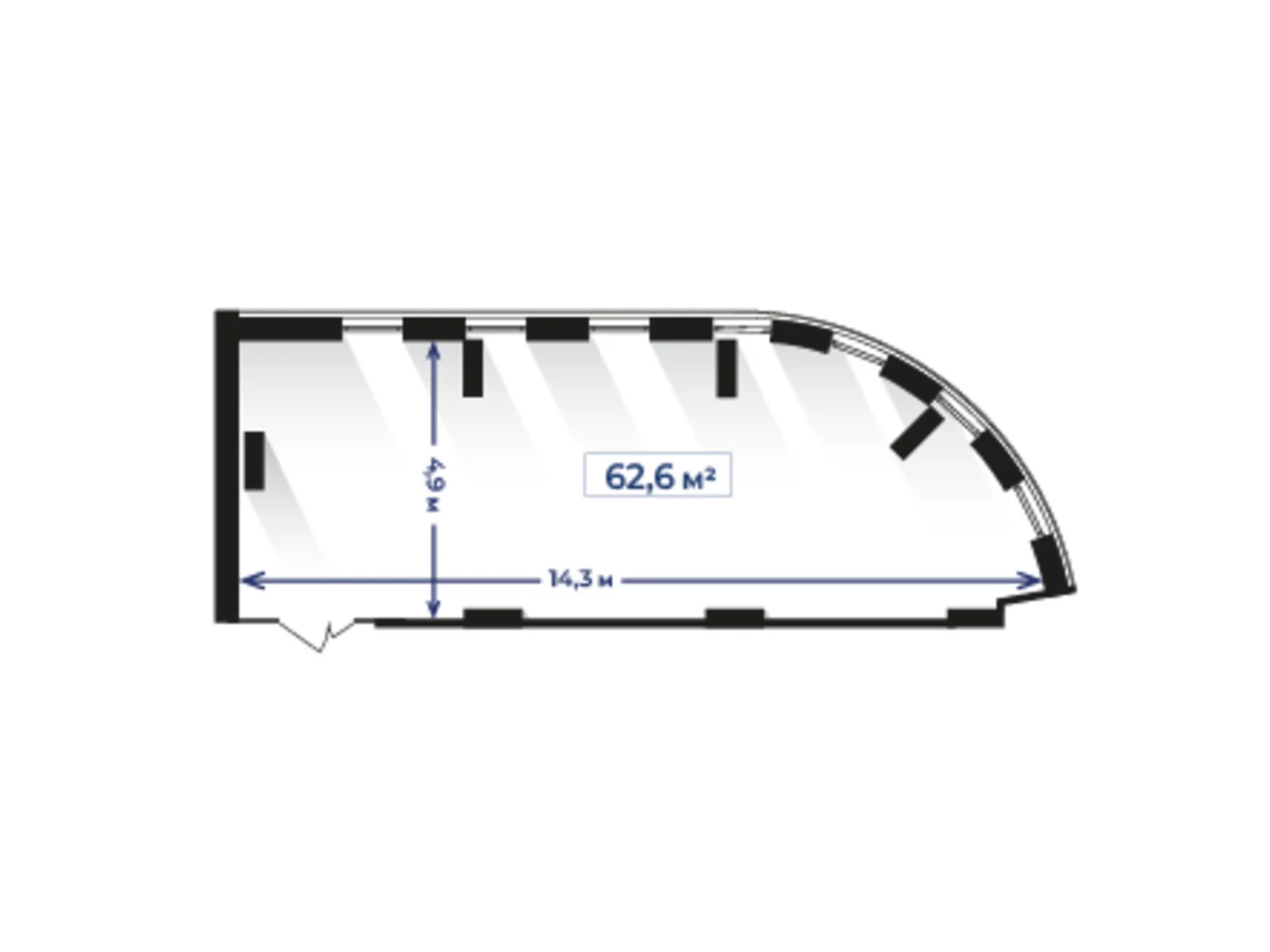 Продается офис 62.6 кв. м в бизнес-центре, цена: 71990 $ - фото 1