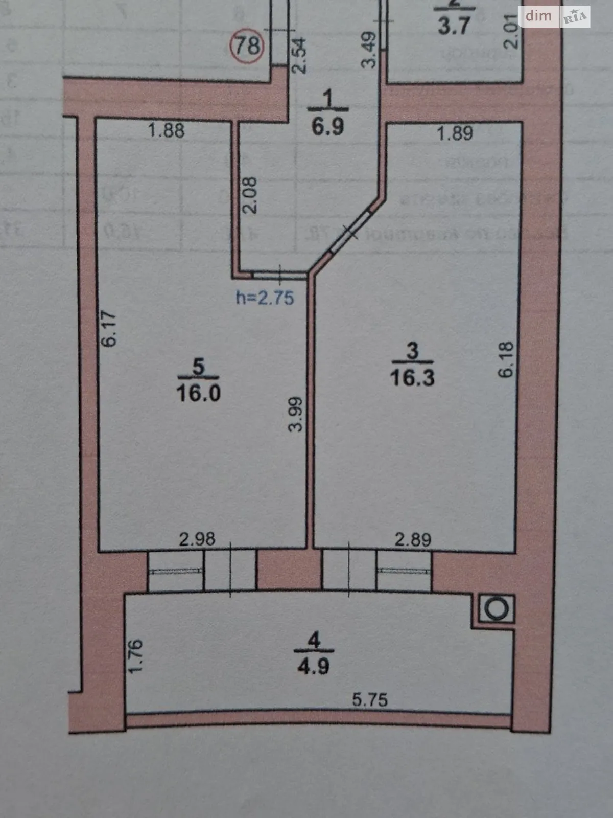 Продается 1-комнатная квартира 52.6 кв. м в Хмельницком, ул. Степана Бандеры, 30А - фото 1