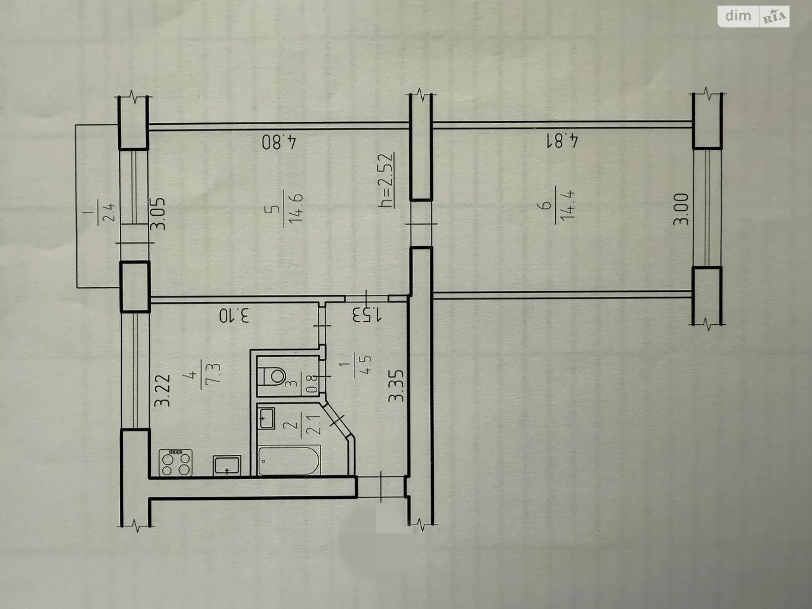 Продается 2-комнатная квартира 44.32 кв. м в Сумах, цена: 29500 $ - фото 1