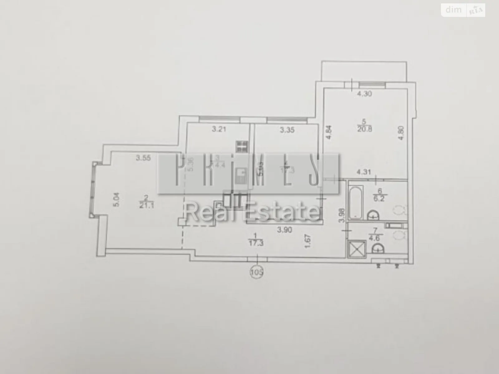 Продається 3-кімнатна квартира 103 кв. м у Києві, вул. Михайла Бойчука, 41А - фото 1