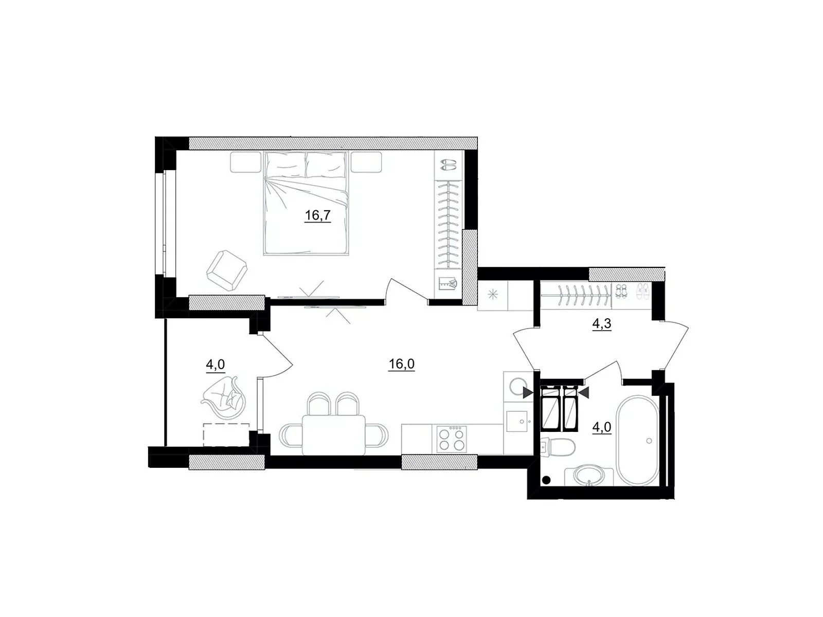 Продается 1-комнатная квартира 43 кв. м в Киеве, ул. Березняковская, 29 - фото 1