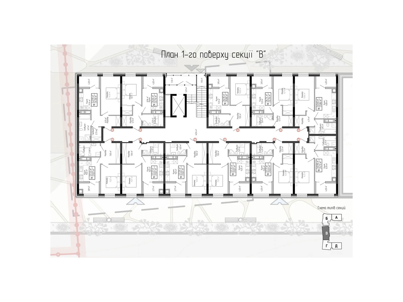 1-комнатная квартира 37.11 кв. м в Тернополе, ул. Спортивная, 8 - фото 1