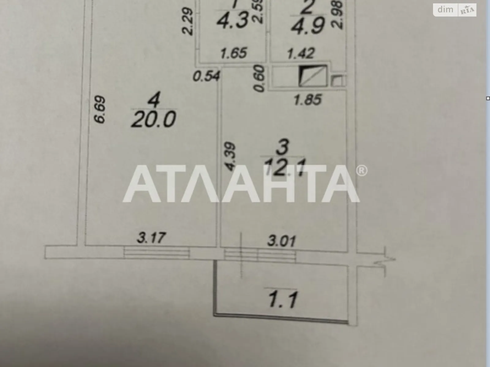 Продается 1-комнатная квартира 42 кв. м в Крыжановка, Сахарова, 3Е - фото 1