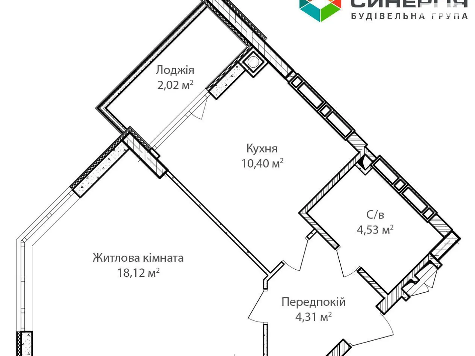 Продается 1-комнатная квартира 41.3 кв. м в Ирпене, ул. Ольги Кобылянской(Достоевского), 1В/21 - фото 1