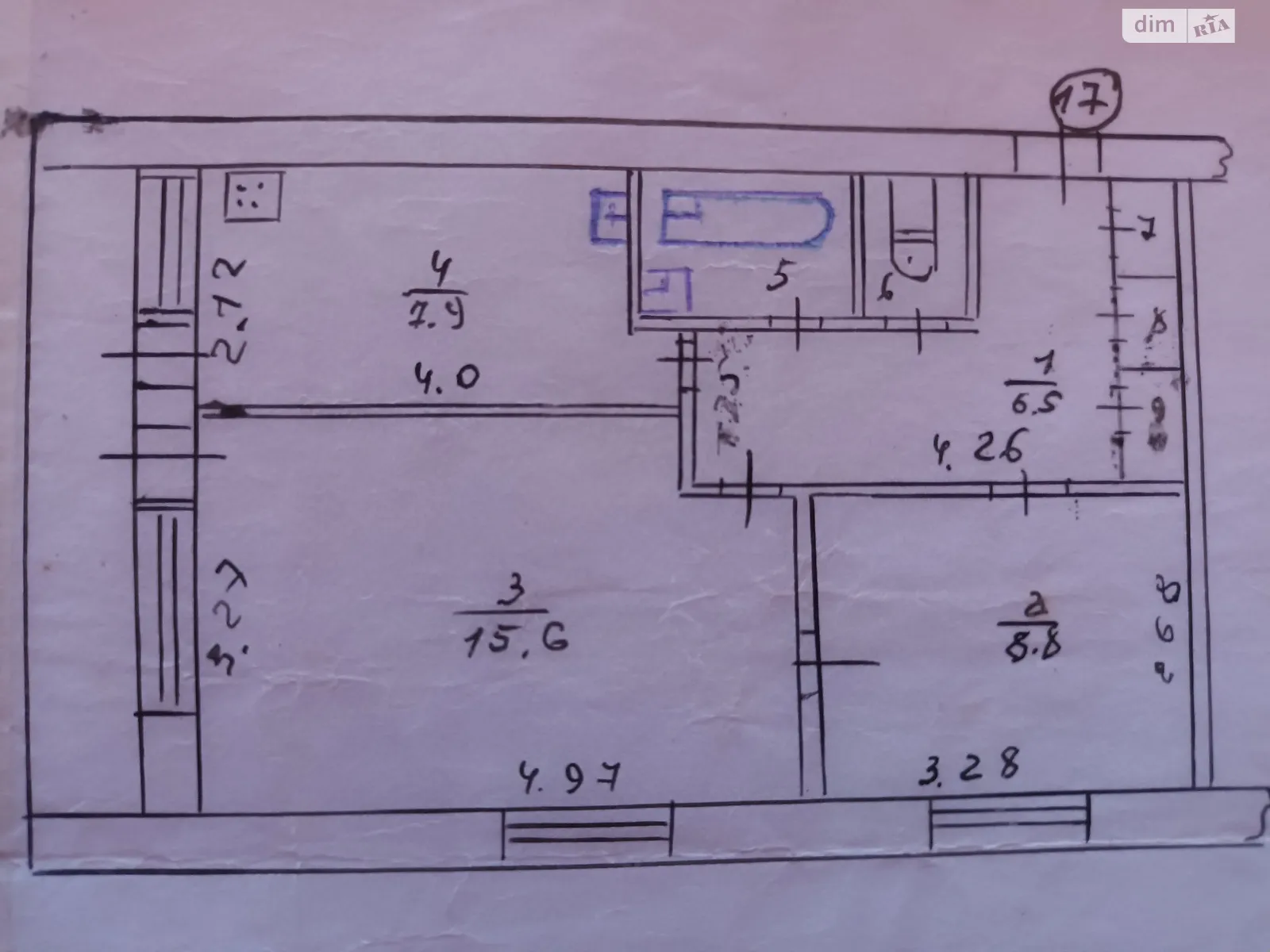 Продается 2-комнатная квартира 46.2 кв. м в, цена: 16000 $ - фото 1